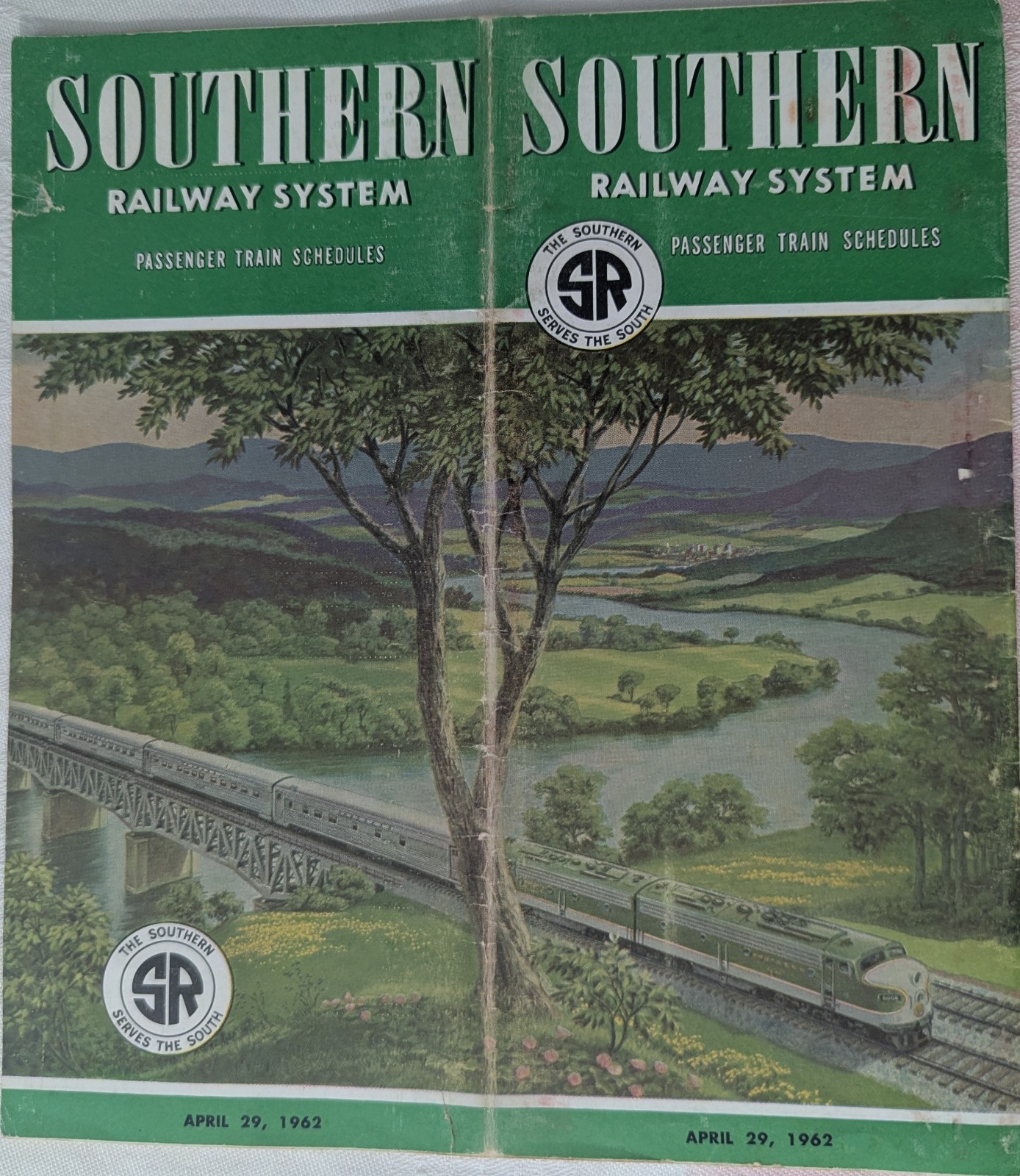***VINTAGE 1962 SOUTHERN RAILWAY SYSTEM PASSENGER TRAIN SCHEDULES*** ***VINTAGE 1962 SOUTHERN RAILWAY SYSTEM PASSENGER TRAIN SCHEDULES***
