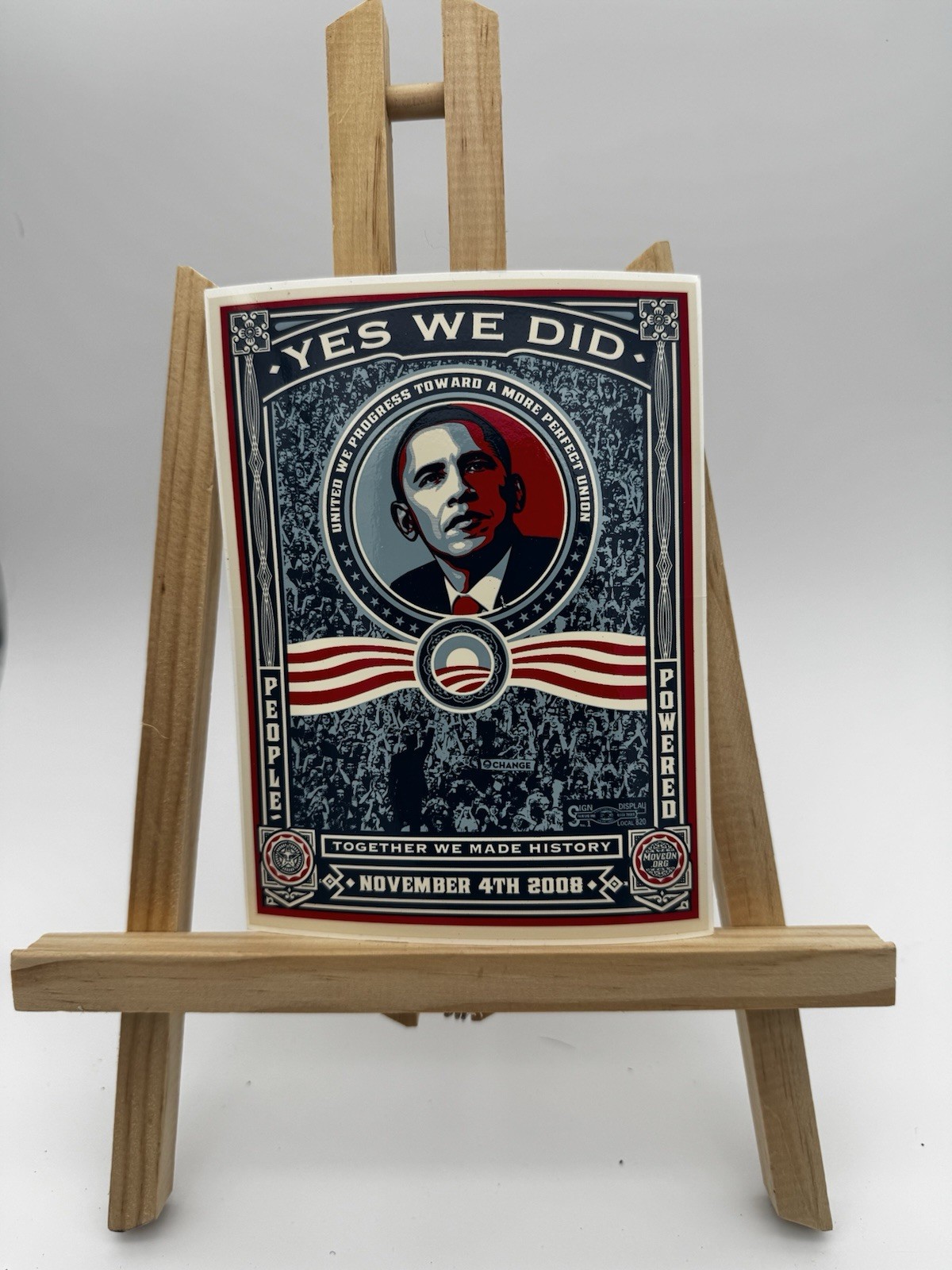OBAMA 2008 YES WE DID Stickers Original 4