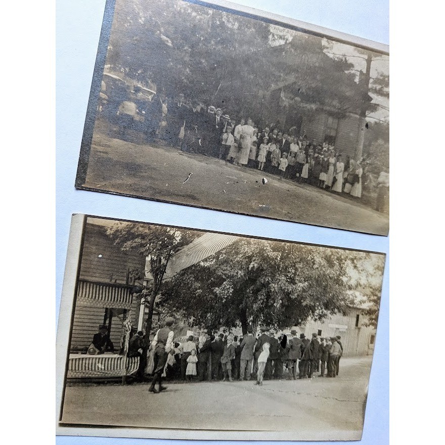RPPC Real Vintage Photo Postcards Portrait Card People Gathering Black White RPPC Real Vintage Photo Postcards Portrait Card People Gathering Black White