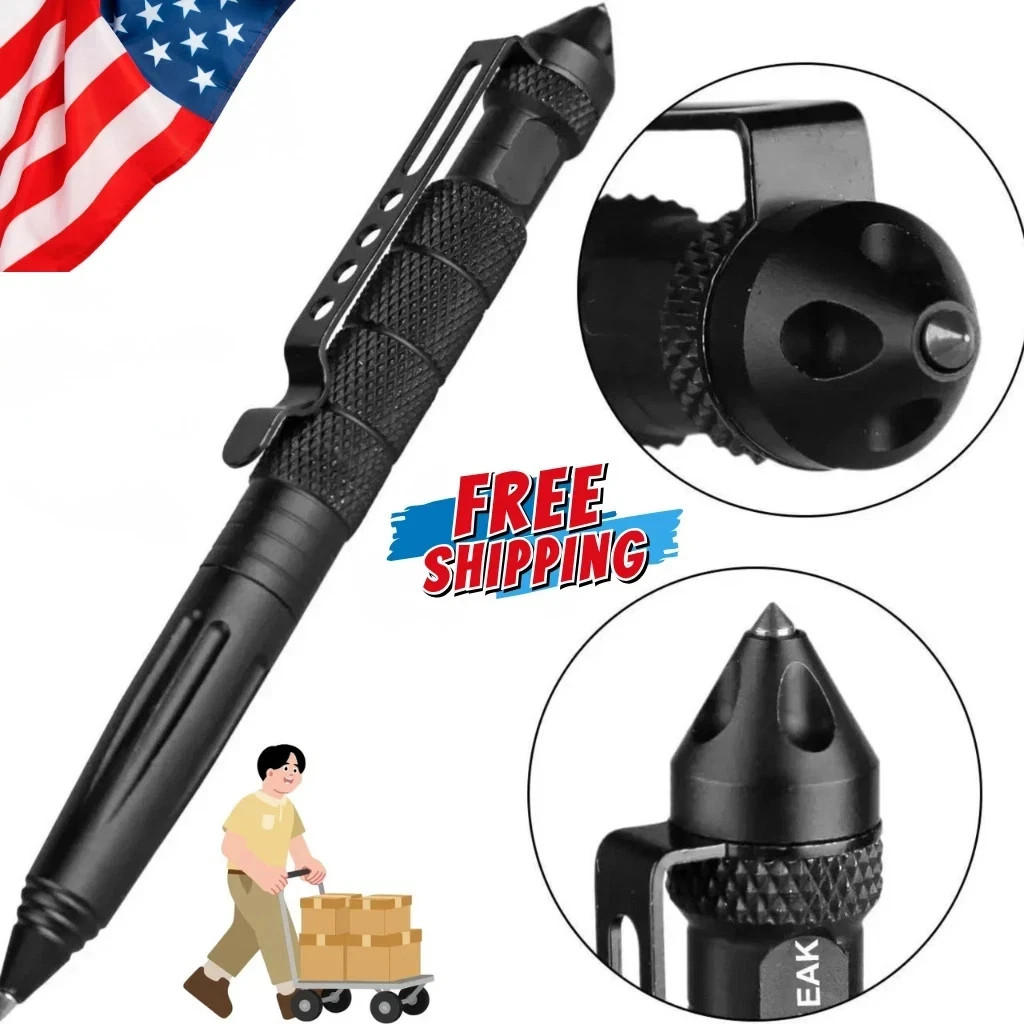 Tactical Pen Self Defense & Writing Tool Glass Breaker Tungsten Steel Ballpoint Tactical Pen Self Defense & Writing Tool Glass Breaker Tungsten Steel Ballpoint
