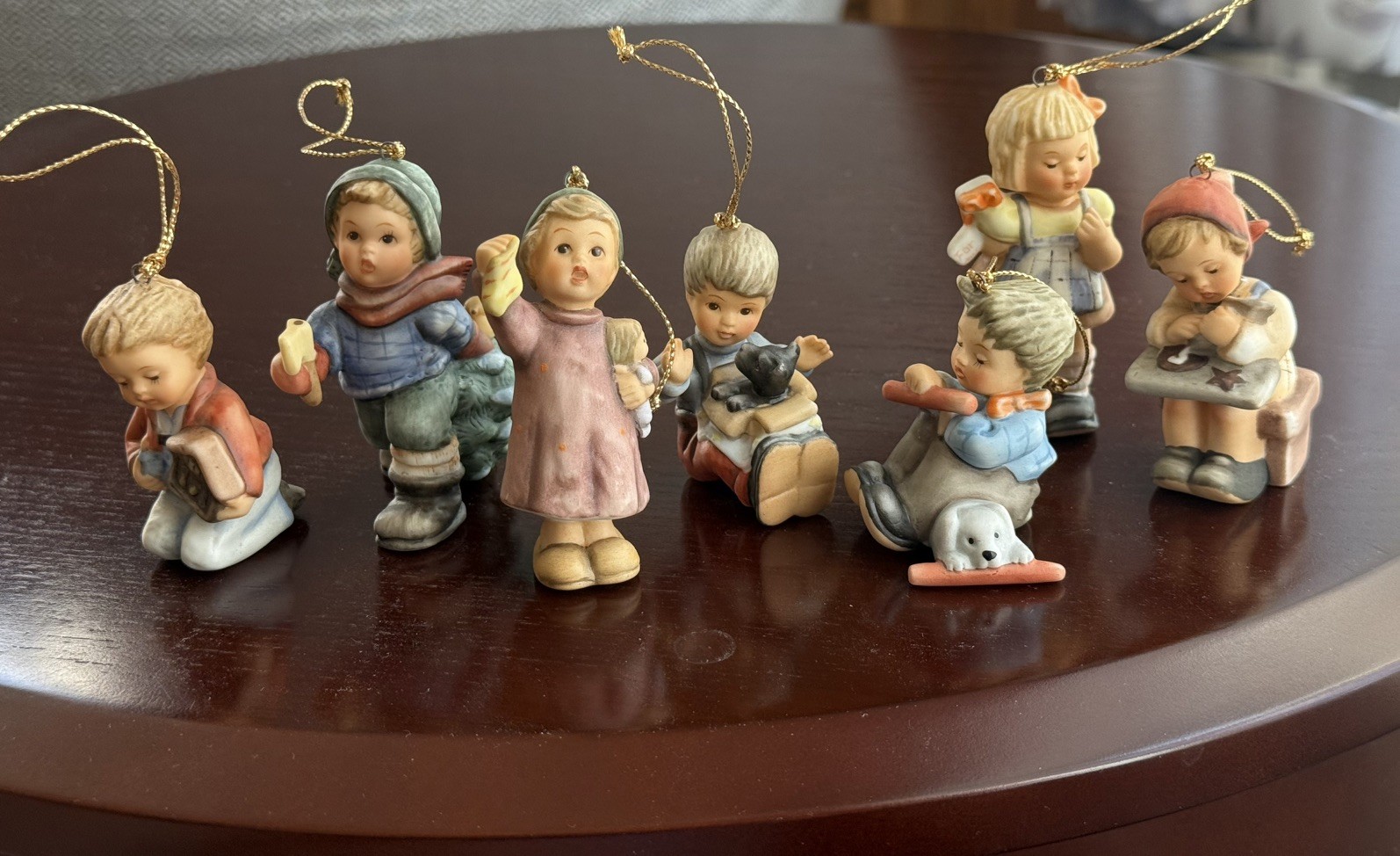 VTG Set of 7 Goebel Studio Hummel Hanging Ornaments Authentic Berta Hummel VTG Set of 7 Goebel Studio Hummel Hanging Ornaments Authentic Berta Hummel