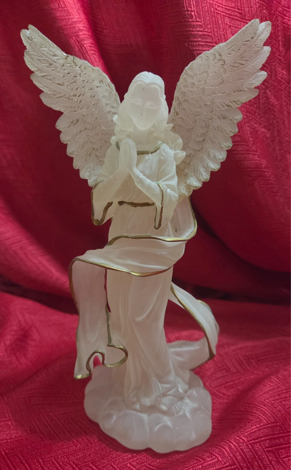 Vintage Acrylic Frosted Clear Winged Angel Figurine 5 Inches Tall Vintage Acrylic Frosted Clear Winged Angel Figurine 5 Inches Tall