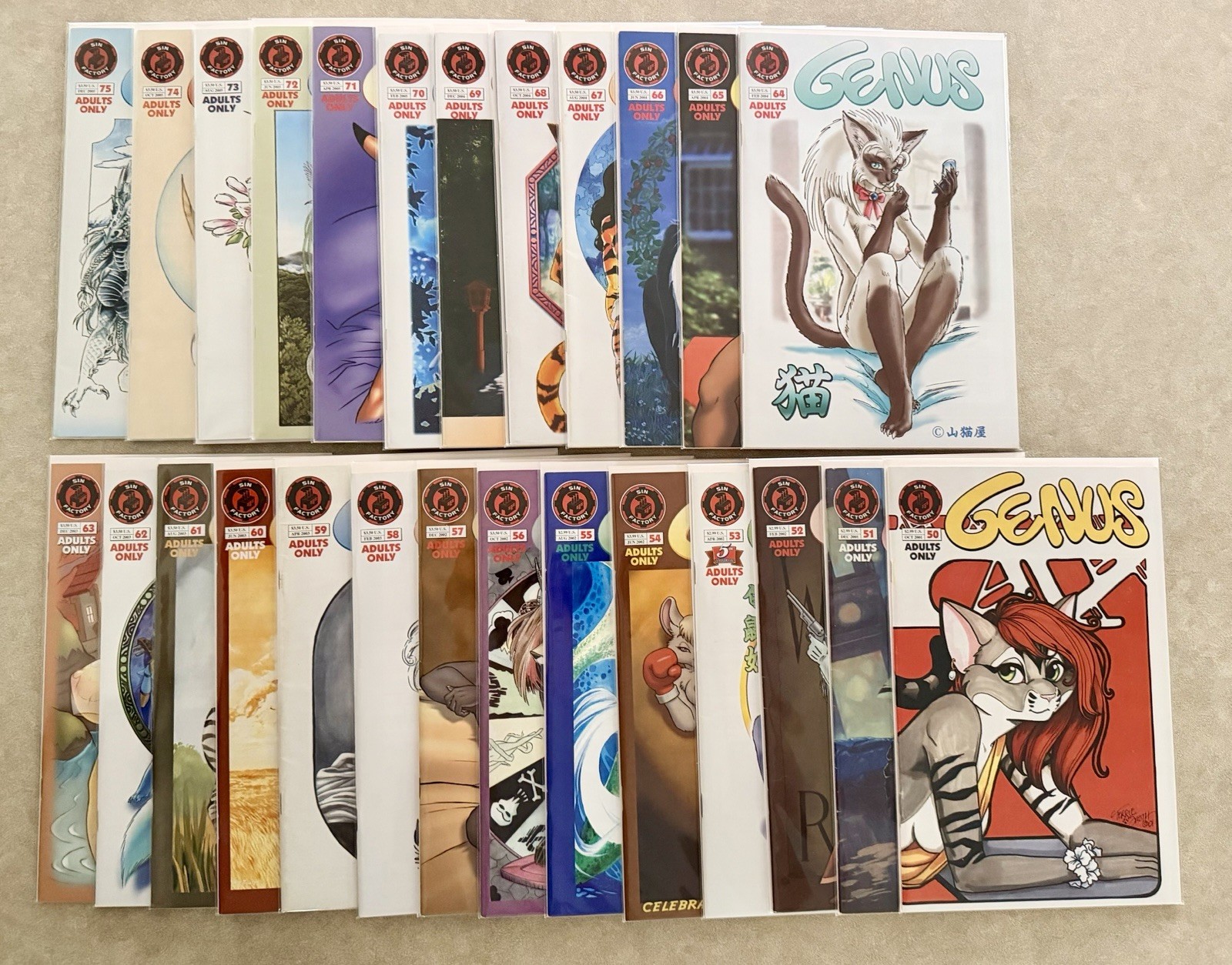 Genus Comic Lot Of 26 2001-2005 Genus Comic Lot Of 26 2001-2005
