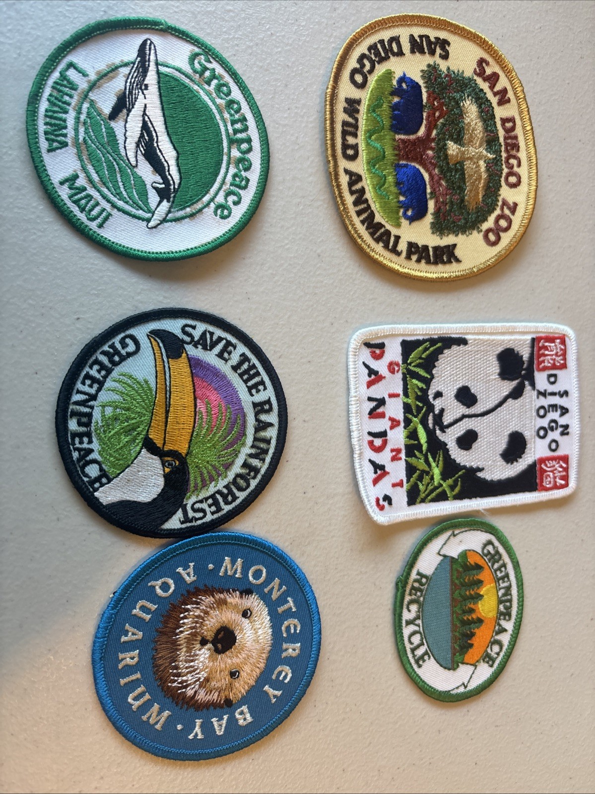 San Diego California Vintage Embroidered Patches Zoo Wild Animal Park Design San Diego California Vintage Embroidered Patches Zoo Wild Animal Park Design