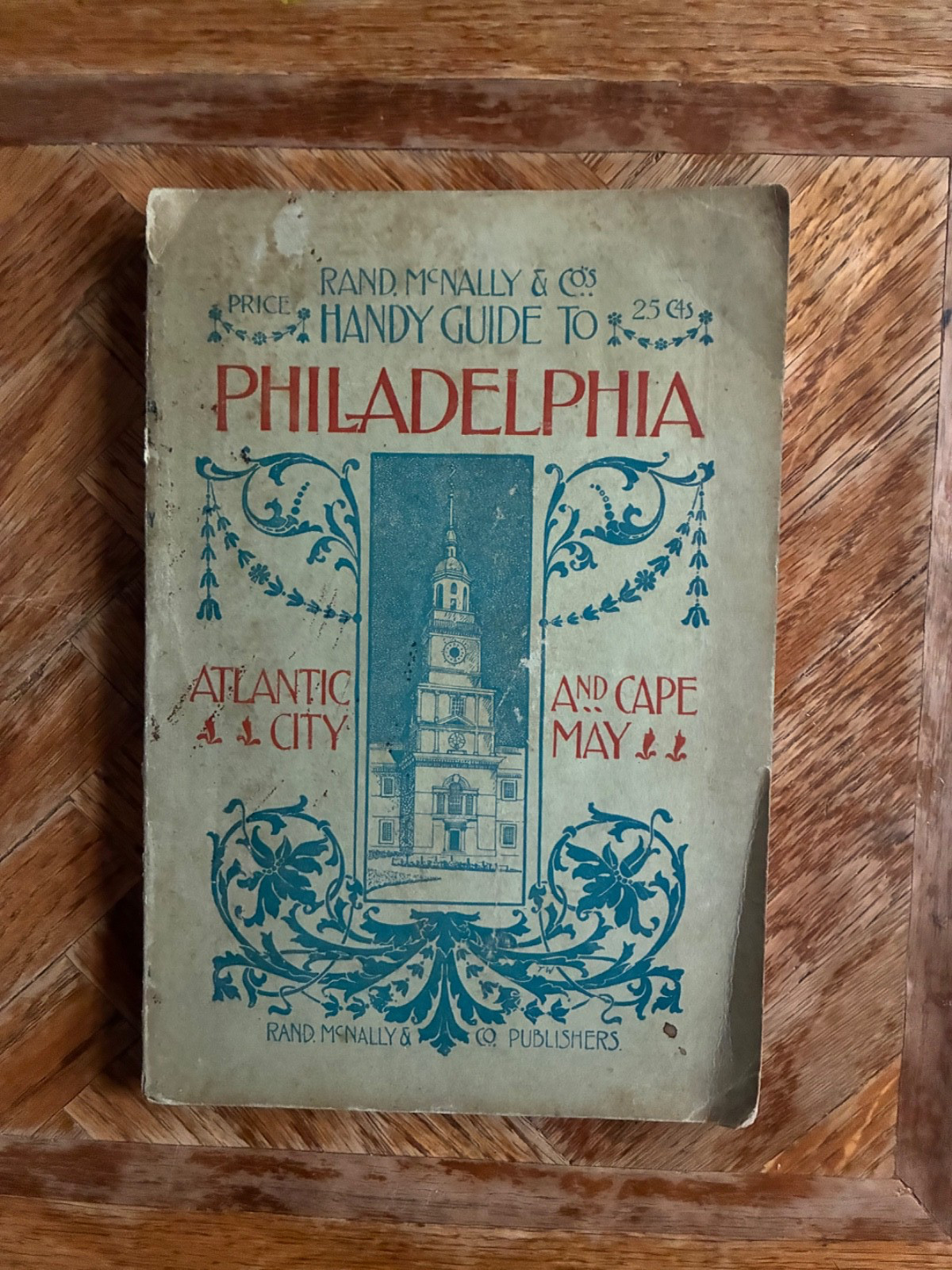 Antique Rand McNally Handy Guide to Philadelphia Atlantic City Cape May 25c