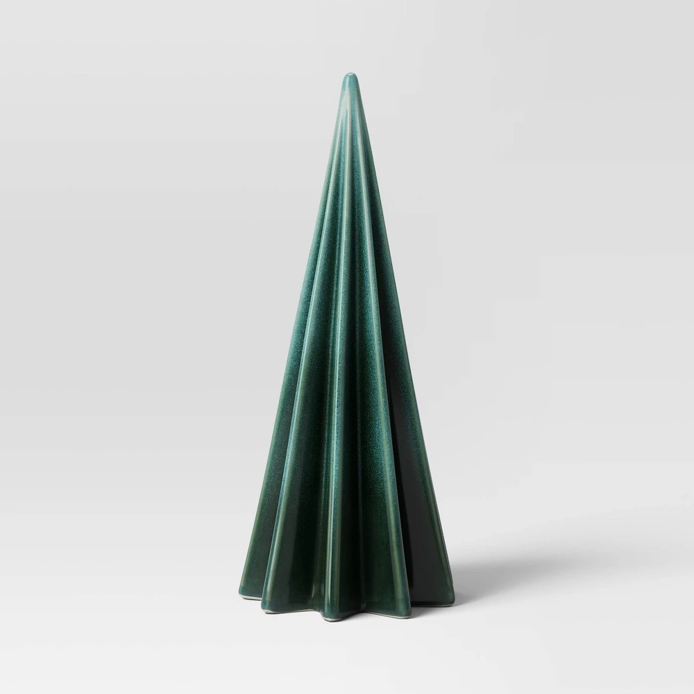 Threshold Large Green Faceted Ceramic Christmas Tree Holiday Decor New Threshold Large Green Faceted Ceramic Christmas Tree Holiday Decor New