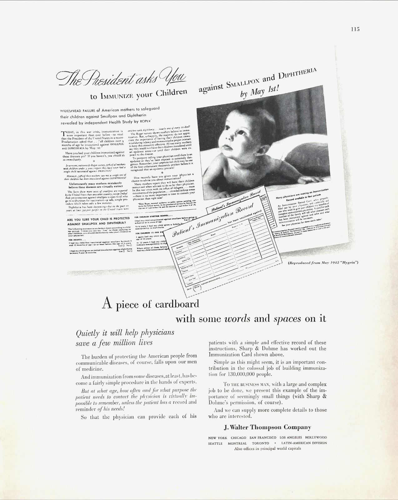 J Walter Thompson Co Wartime Disease Doctor Save Lives 1942 Fortune Mag Print Ad