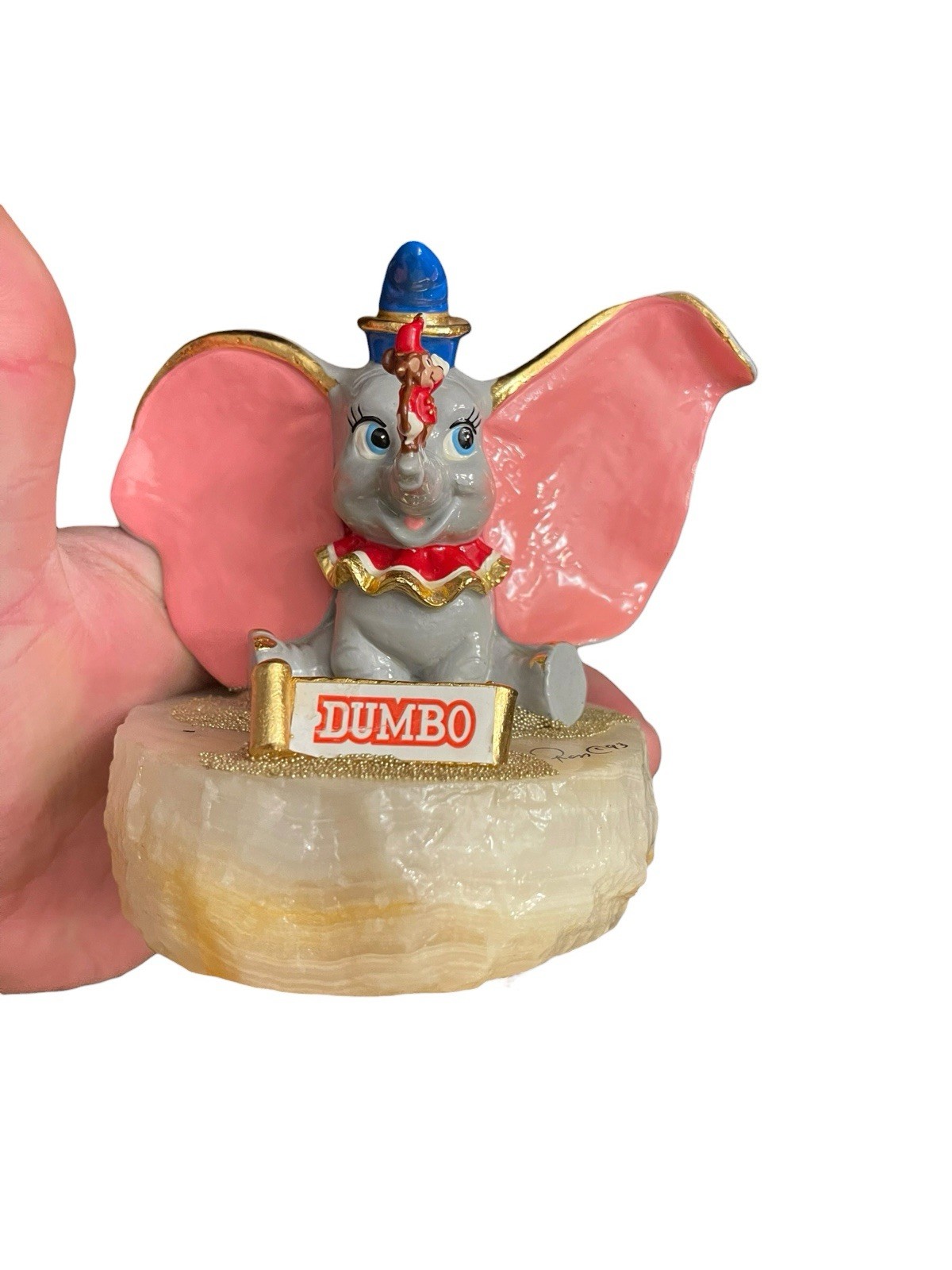 Vintage 1993 Ron Lee Disney Dumbo Sculpture 1717 / 2750 Onyx Circus Elephant Vintage 1993 Ron Lee Disney Dumbo Sculpture 1717 / 2750 Onyx Circus Elephant