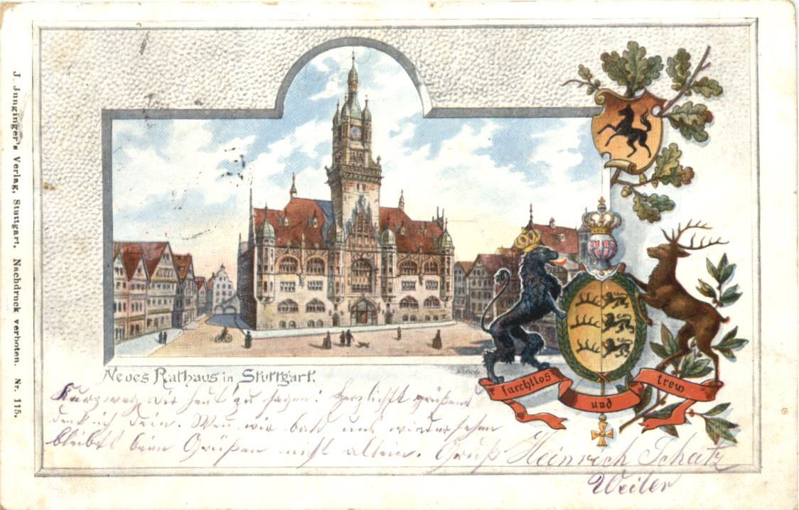 Stuttgart-New Town Hall-litho-760274