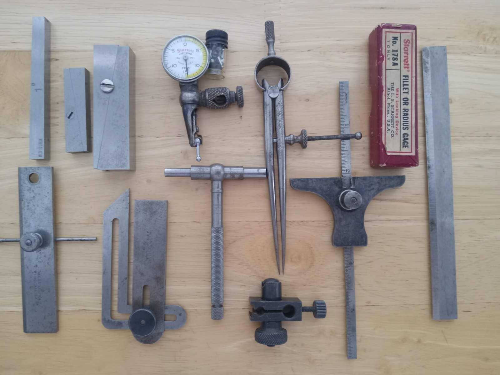 Machinist Tools, small group of Starrett and other brands Machinist Tools, small group of Starrett and other brands
