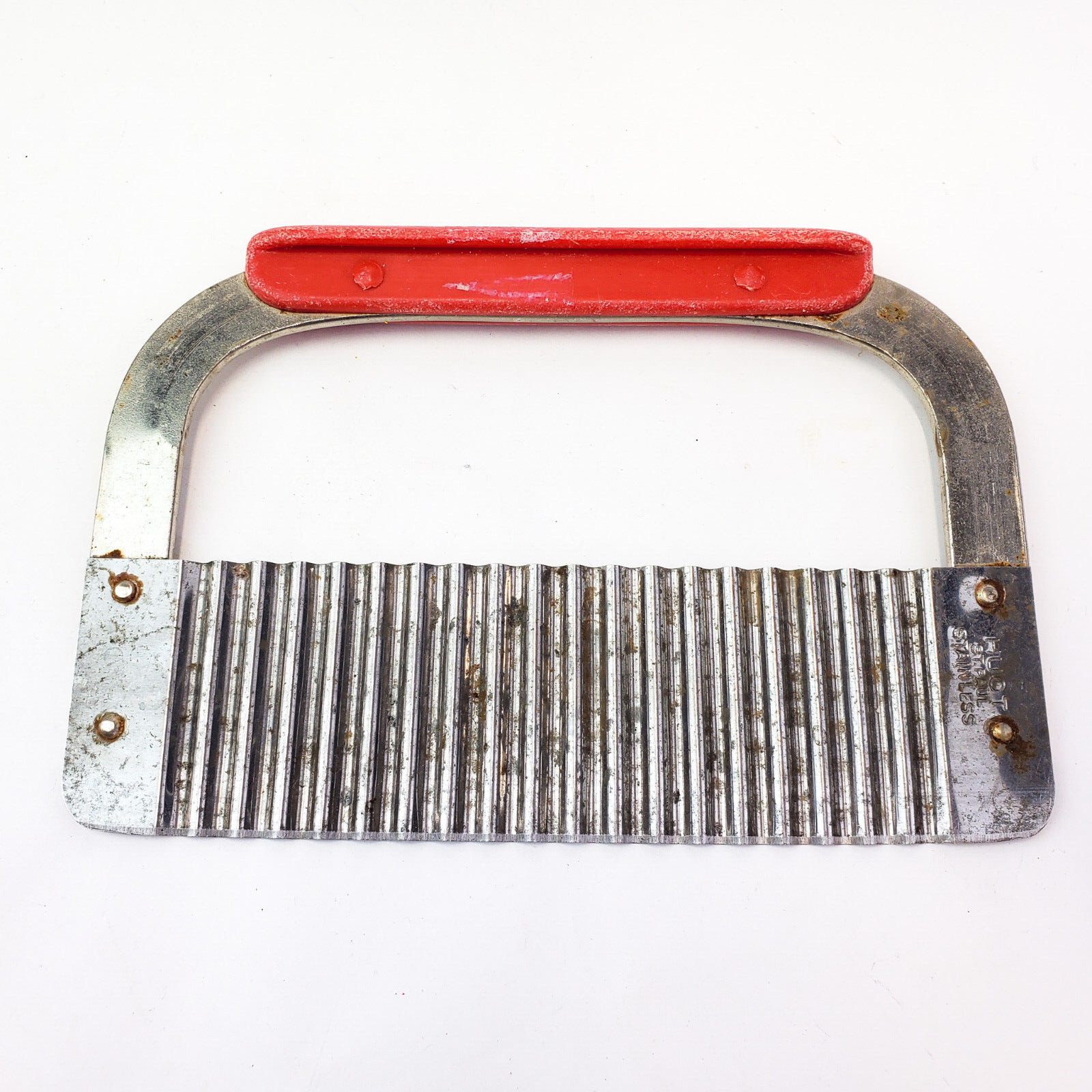 Vintage Huot Serrater Stainless Tenderizer Potato Crinkle Cutter Chopper Gadget