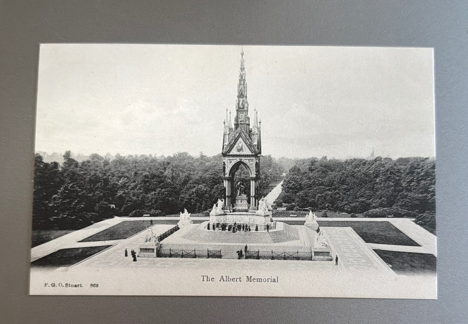 Postcard 1905 Albert Memorial London F.G.O. Stuart RPPC Pre-Linen Unposted Postcard 1905 Albert Memorial London F.G.O. Stuart RPPC Pre-Linen Unposted
