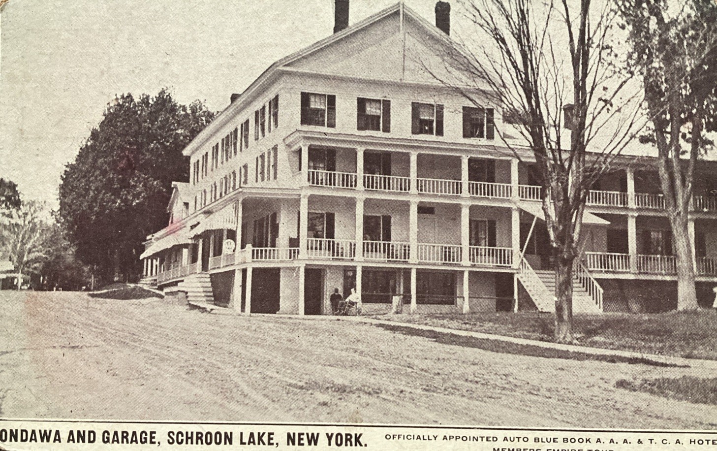1914 Schroon Lake NY Ondawa & Garage Postcard Adirondacks 1914 Schroon Lake NY Ondawa & Garage Postcard Adirondacks