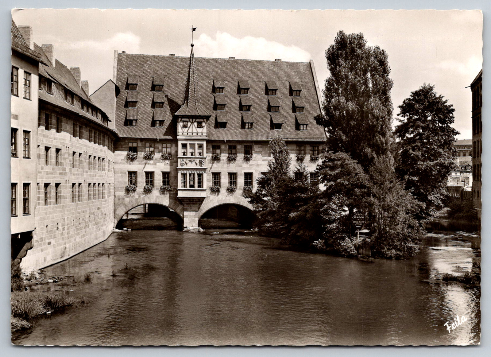 RPPC c1960s Nuremberg Germany Holy Ghost Hospital Pegnitz River Postcard RPPC c1960s Nuremberg Germany Holy Ghost Hospital Pegnitz River Postcard