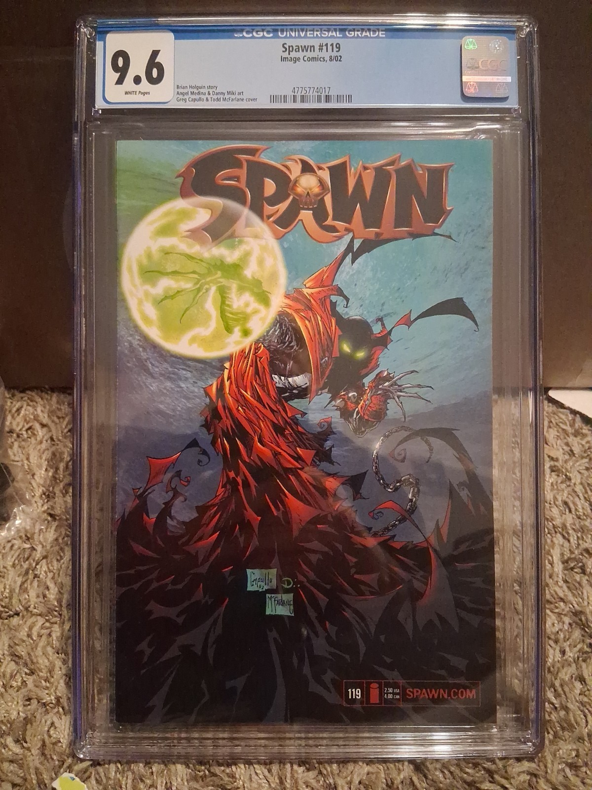 Spawn 119 cgc 9.6 Image 2002 Todd McFarlane Cover 1st Appearance Of Gunslinger Spawn 119 cgc 9.6 Image 2002 Todd McFarlane Cover 1st Appearance Of Gunslinger