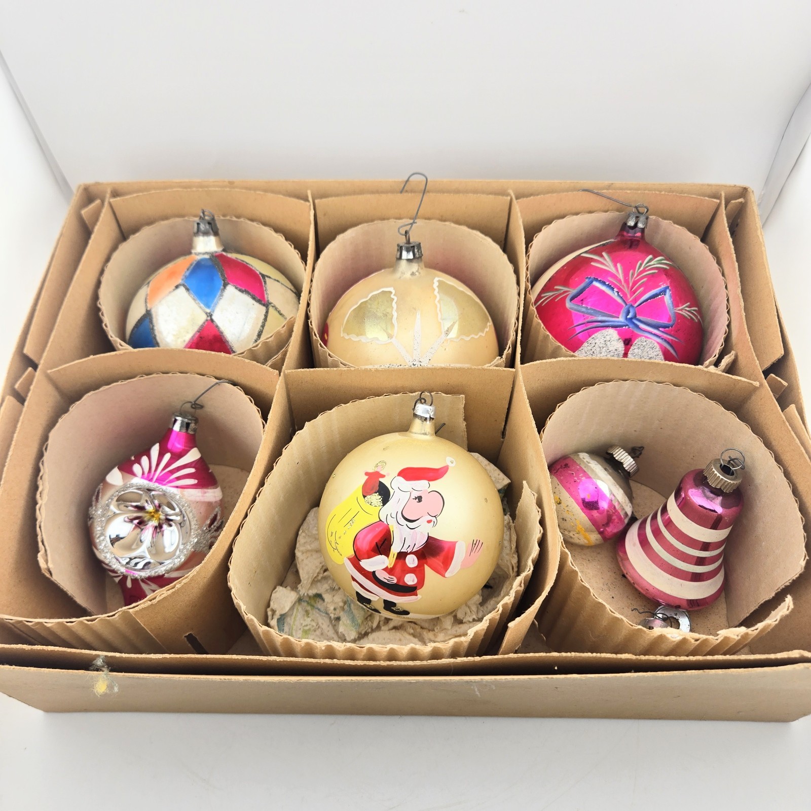 Vintage Ornaments Shiny Brite Poland West Germany Glass Christmas Tree Decor 