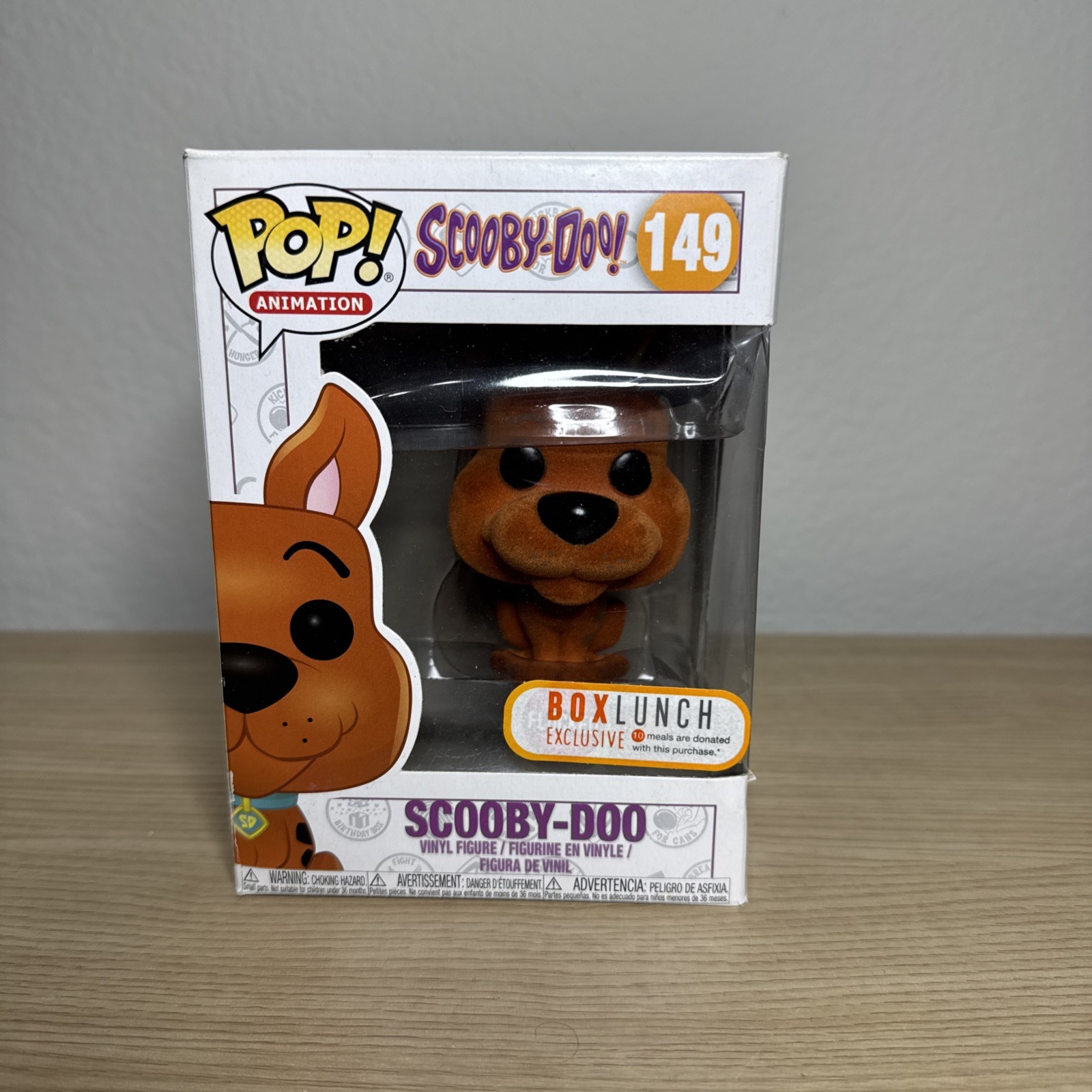 Funko Pop Scooby-Doo #149 BoxLunch Exclusive Flocked Vinyl Figure, Damaged Box