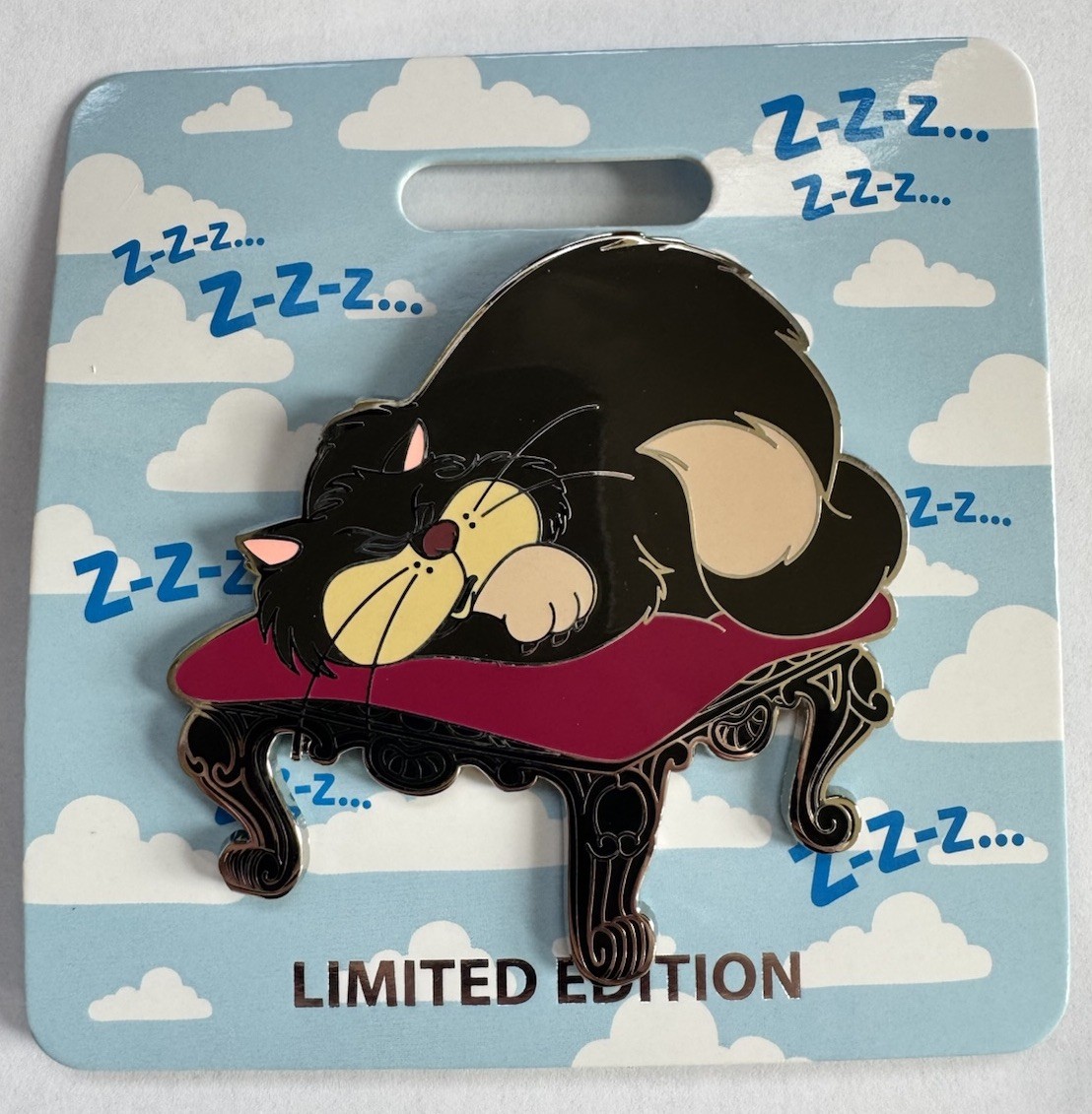 WDI Lucifer Cat Cat Nap Pin Jumbo 2019 Disney D23 Expo LE 300 WDI Lucifer Cat Cat Nap Pin Jumbo 2019 Disney D23 Expo LE 300