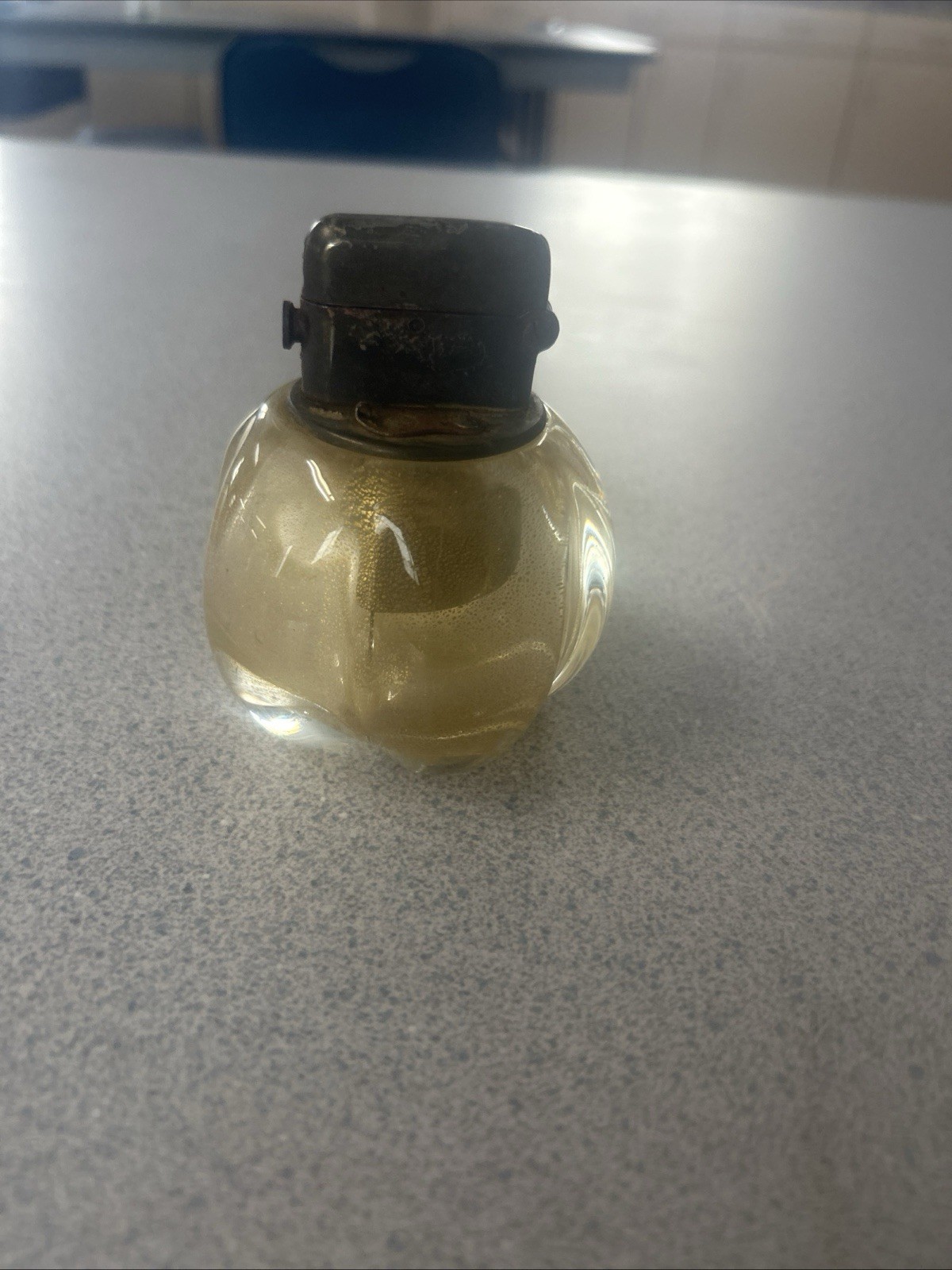 Vintage Murano Amber Glass  Table Lighter