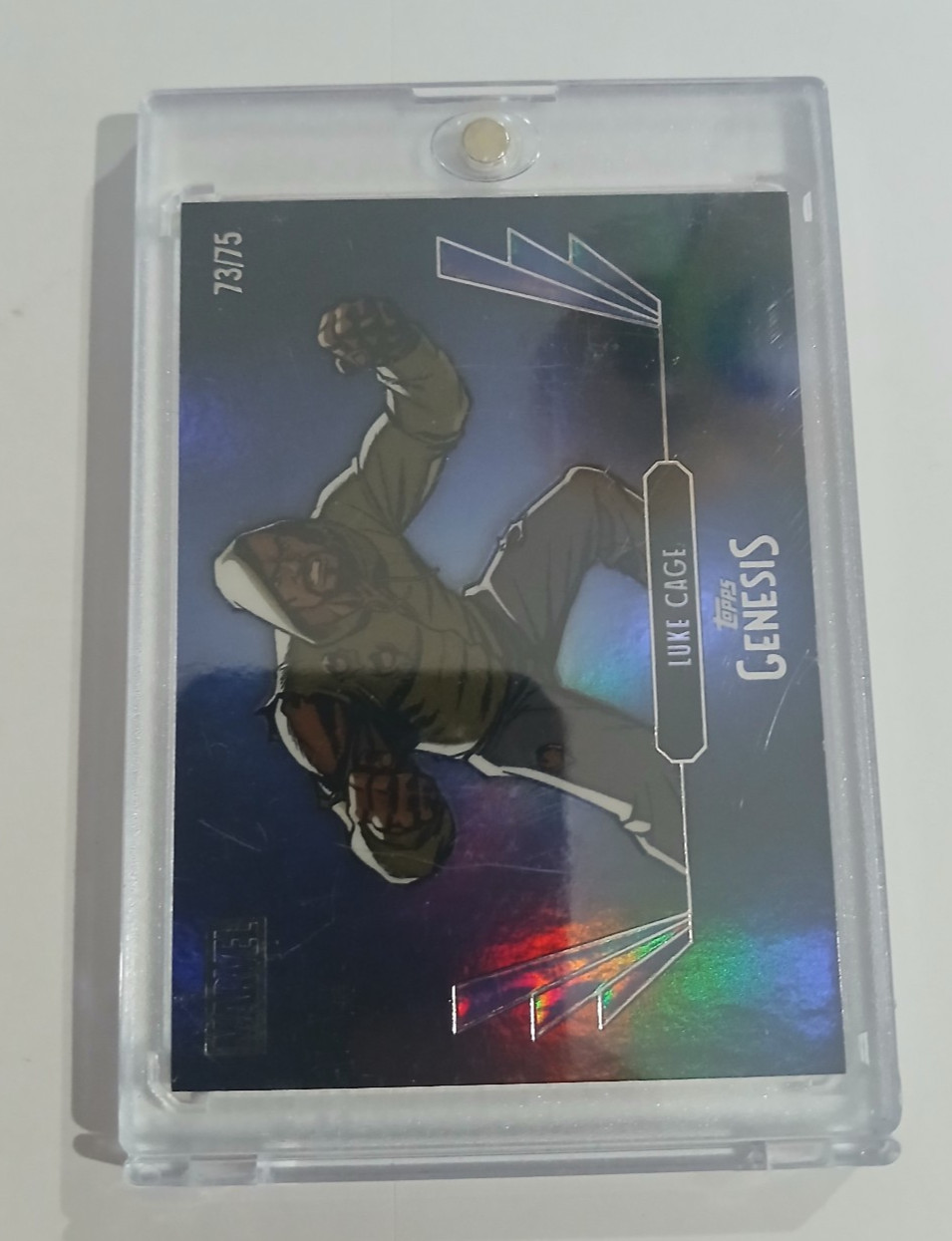 2025 Topps Disney Genesis #77 LukeCage BlueFoil /75 2025 Topps Disney Genesis #77 LukeCage BlueFoil /75