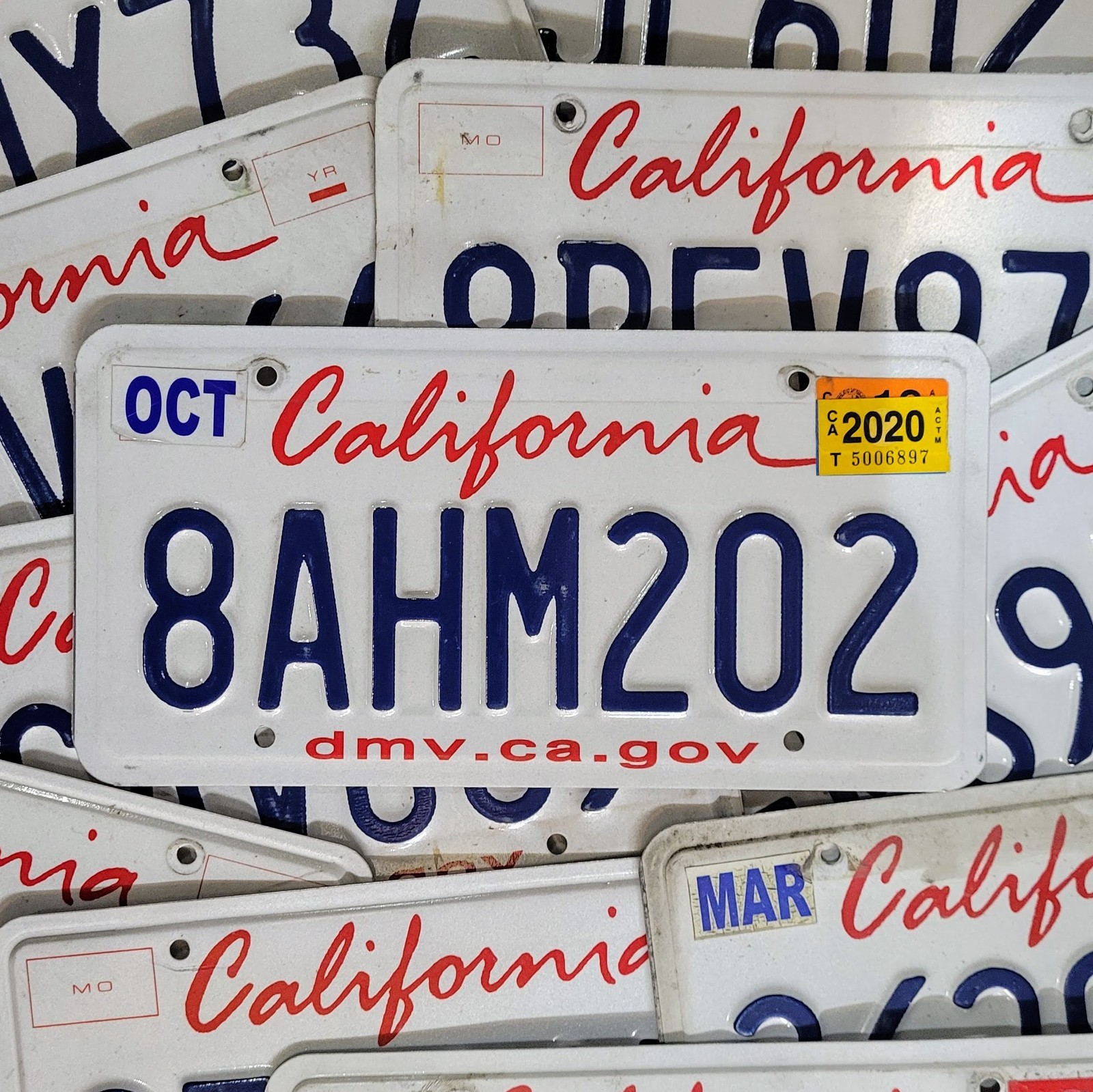 California License Plate 🔥 1 Random Authentic Original CA Embossed Tag California License Plate 🔥 1 Random Authentic Original CA Embossed Tag