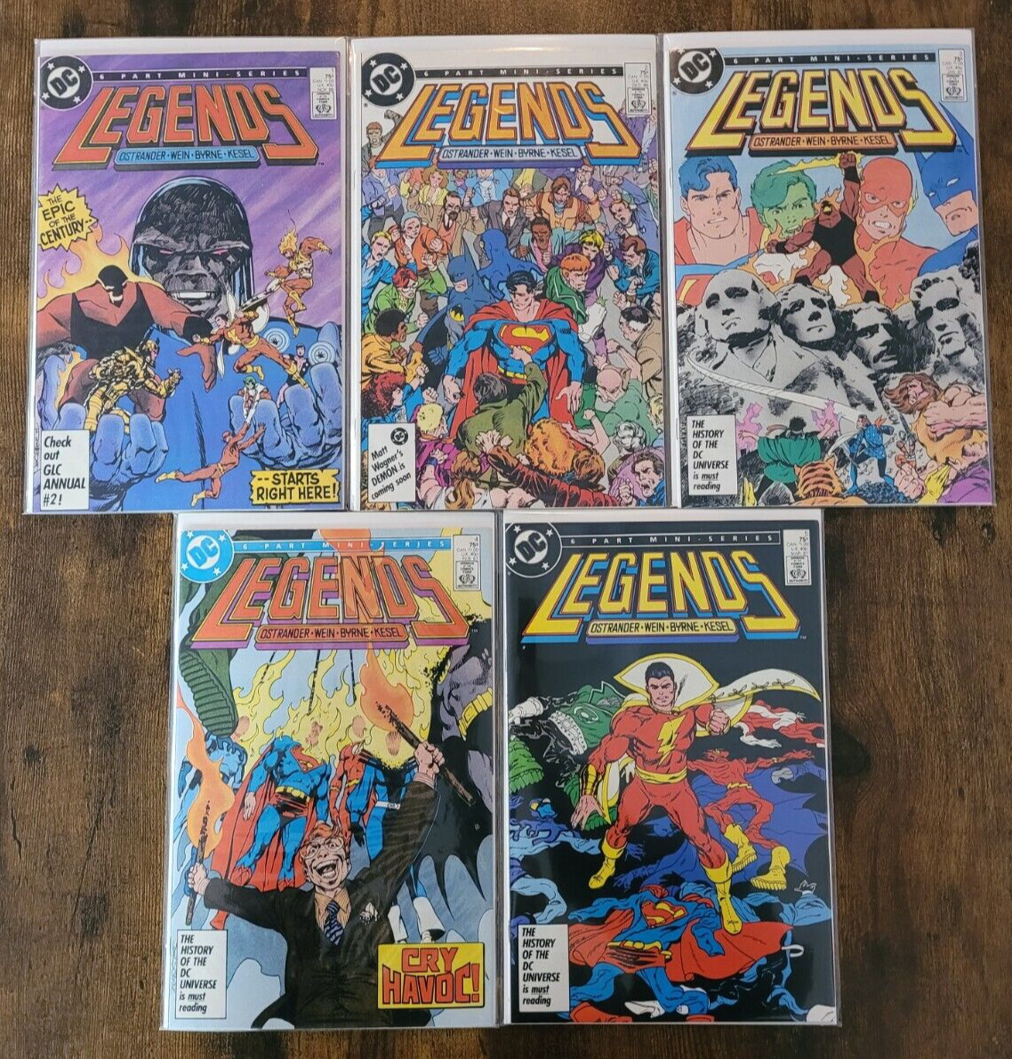 DC Comics Legends #1-5 Set Byrne Darkseid HG DC Comics Legends #1-5 Set Byrne Darkseid HG