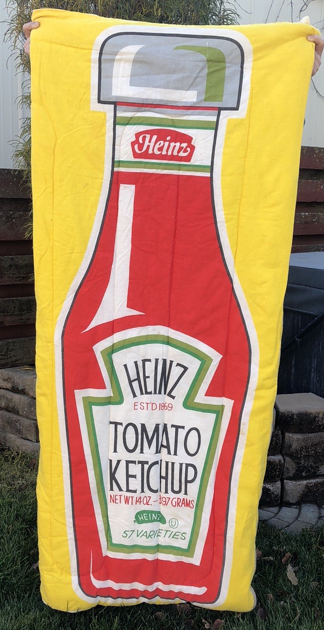 Vtg Heinz Tomato Ketchup Bottle Kids Sleeping Bag Camping Condiment Novelty Vtg Heinz Tomato Ketchup Bottle Kids Sleeping Bag Camping Condiment Novelty