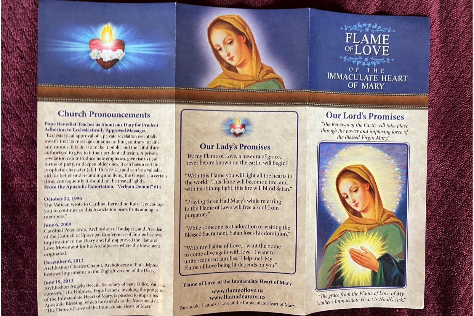 Flame of Love Trifold 3 Pack