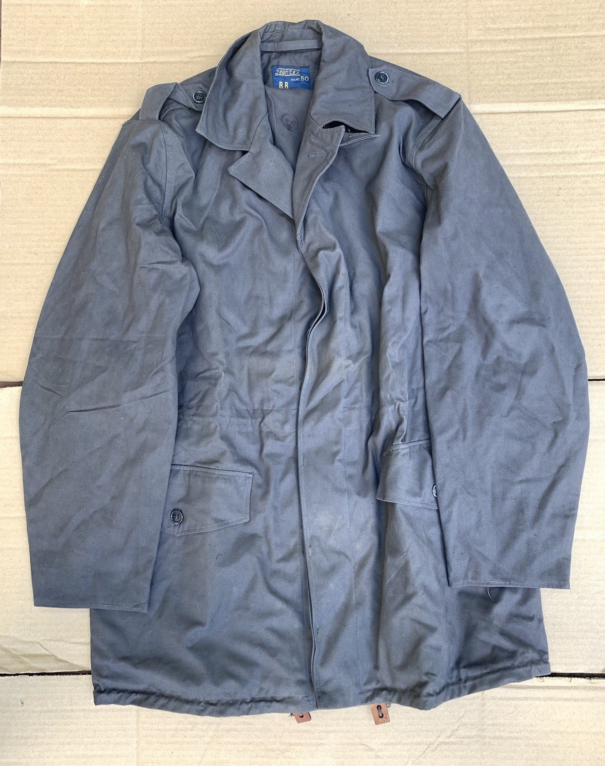 Vtg. Belgian Military Uniform Jacket Winter Coat Size Medium Regular