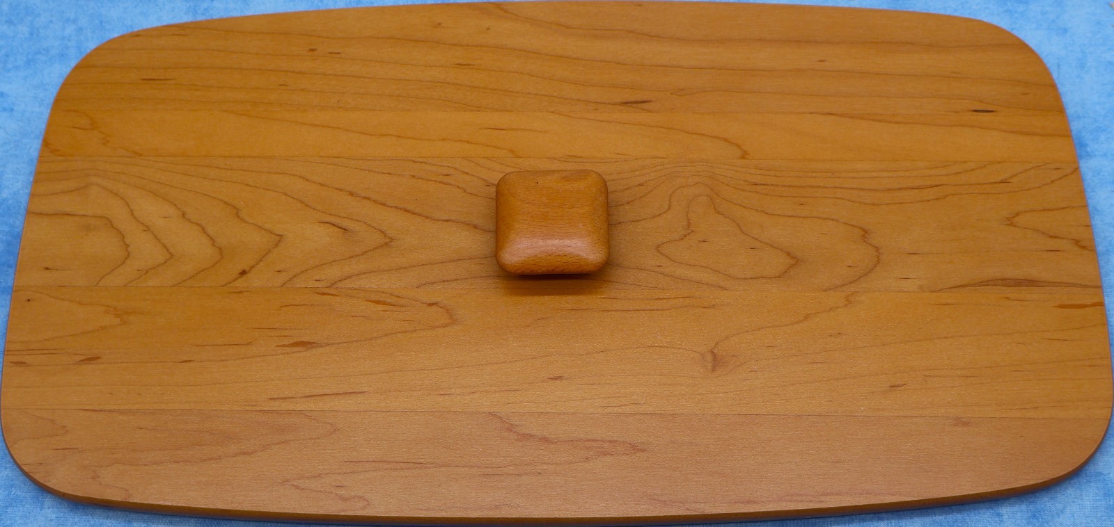 Longaberger Woodcrafts 14 x 6.75 Rectangular Basket Lid Wood Knob