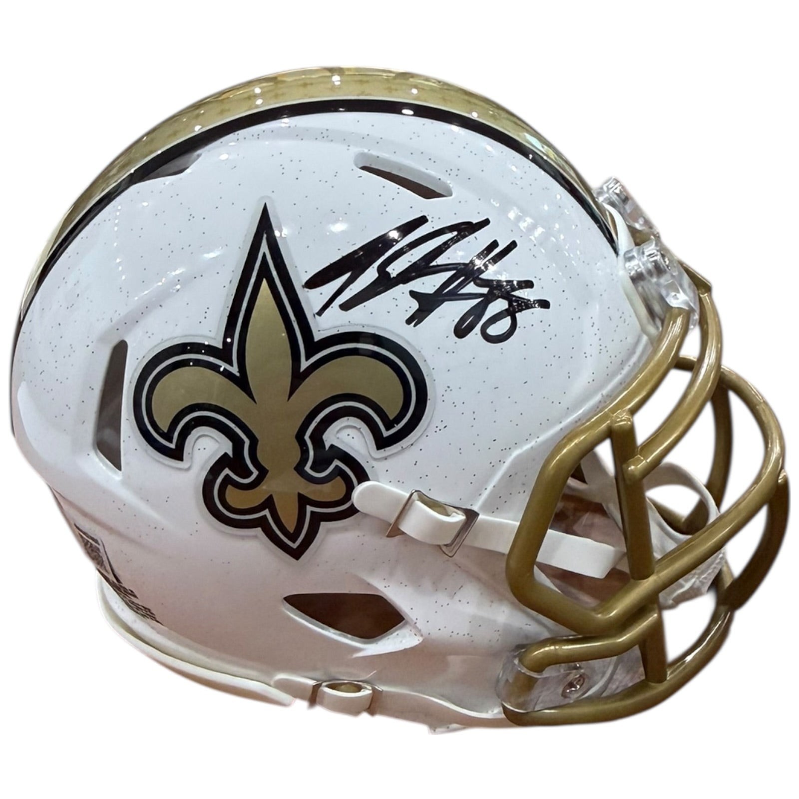 Jeremy Shockey Autographed New Orleans Saints (2022 White Alternate) Mini Helmet Jeremy Shockey Autographed New Orleans Saints (2022 White Alternate) Mini Helmet
