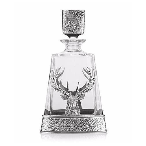 AE Williams Highland Stag Pewter & Glass Decanter A Taste of Scotland 20.2 fl oz