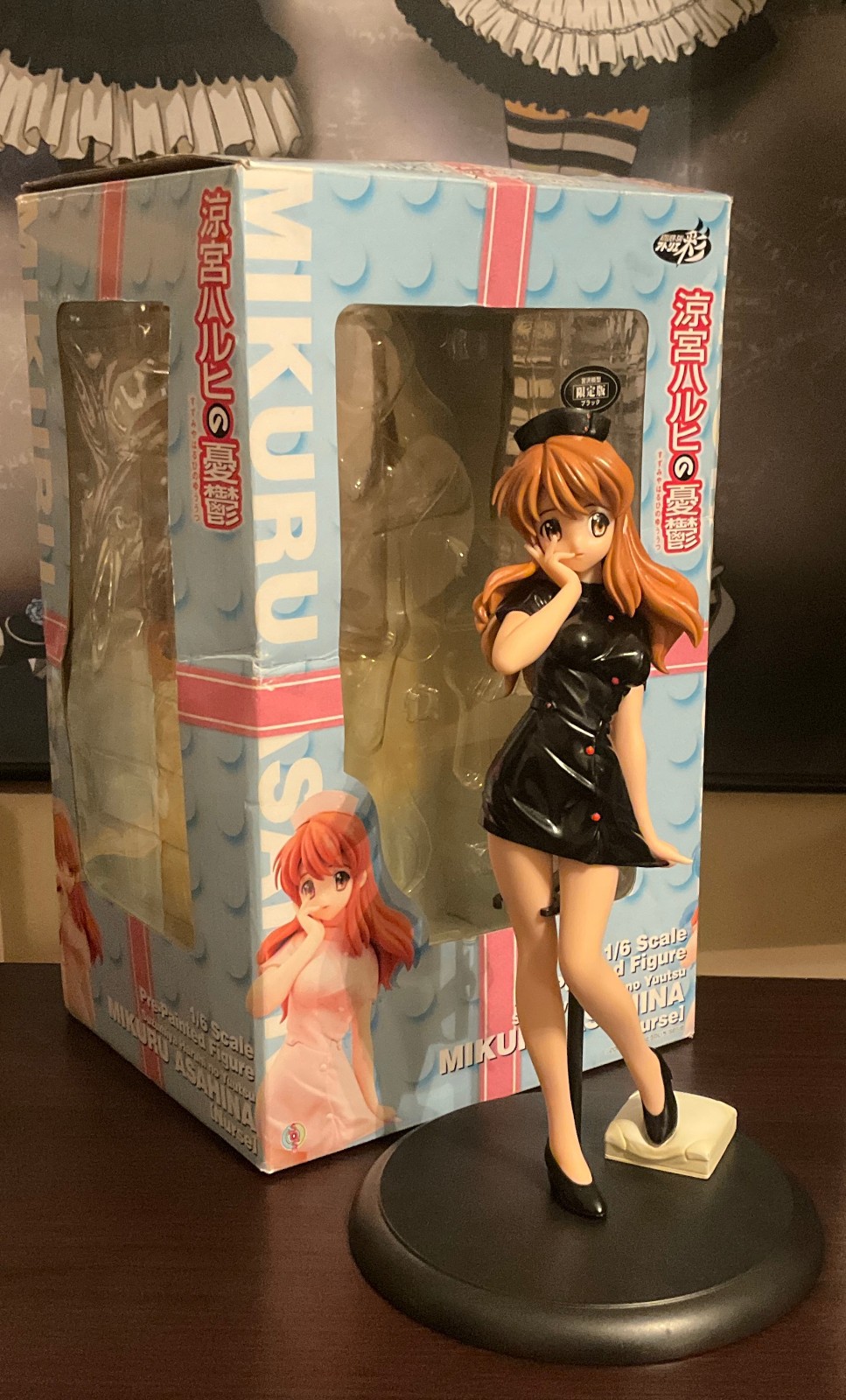 The Melancholy of Haruhi Suzumiya 1/6 Black Nurse Figure Mikuru Asahina Anime The Melancholy of Haruhi Suzumiya 1/6 Black Nurse Figure Mikuru Asahina Anime