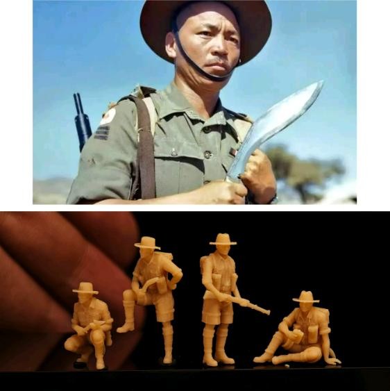 1/48 1/72 1/87 Wwii British Special Air Service (SAS)  4pcs Soldier 3d Printed