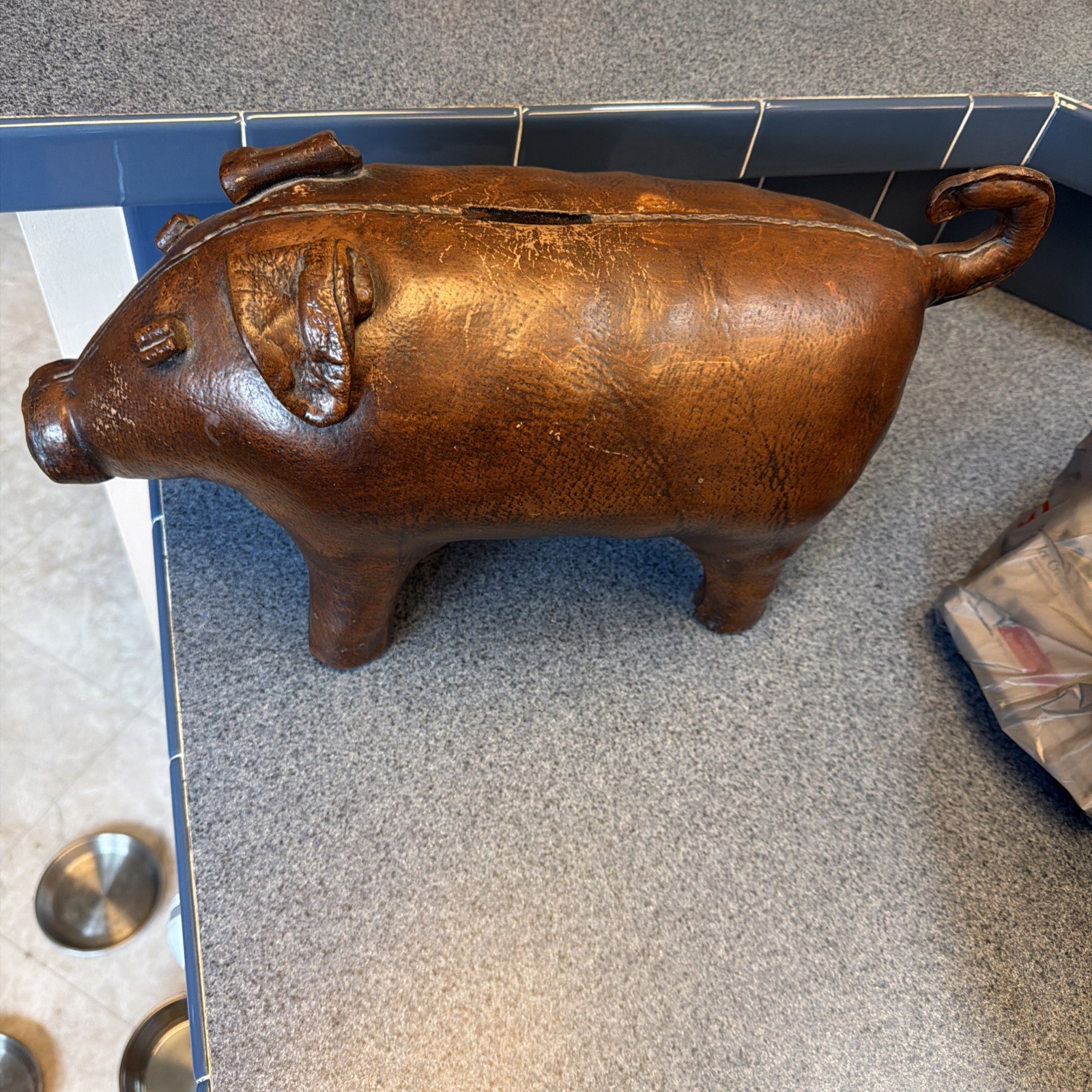 RARE Vintage Abercrombie & Fitch Ceramic Piggy Bank Omersa Style 50s 60s