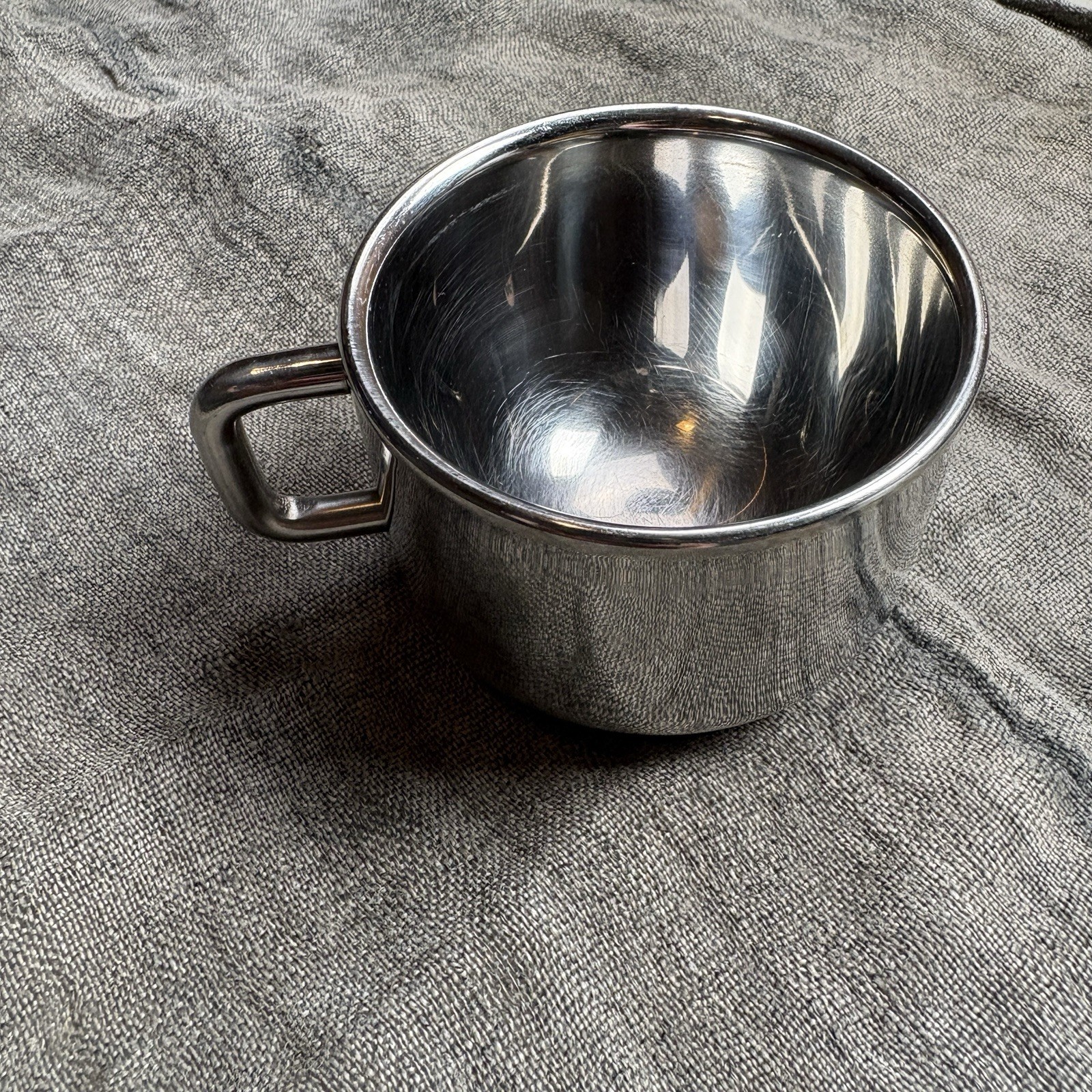 Vintage Sergio Asti ICM Italy Stainless Steel Cup Postmodern Italian Modernist
