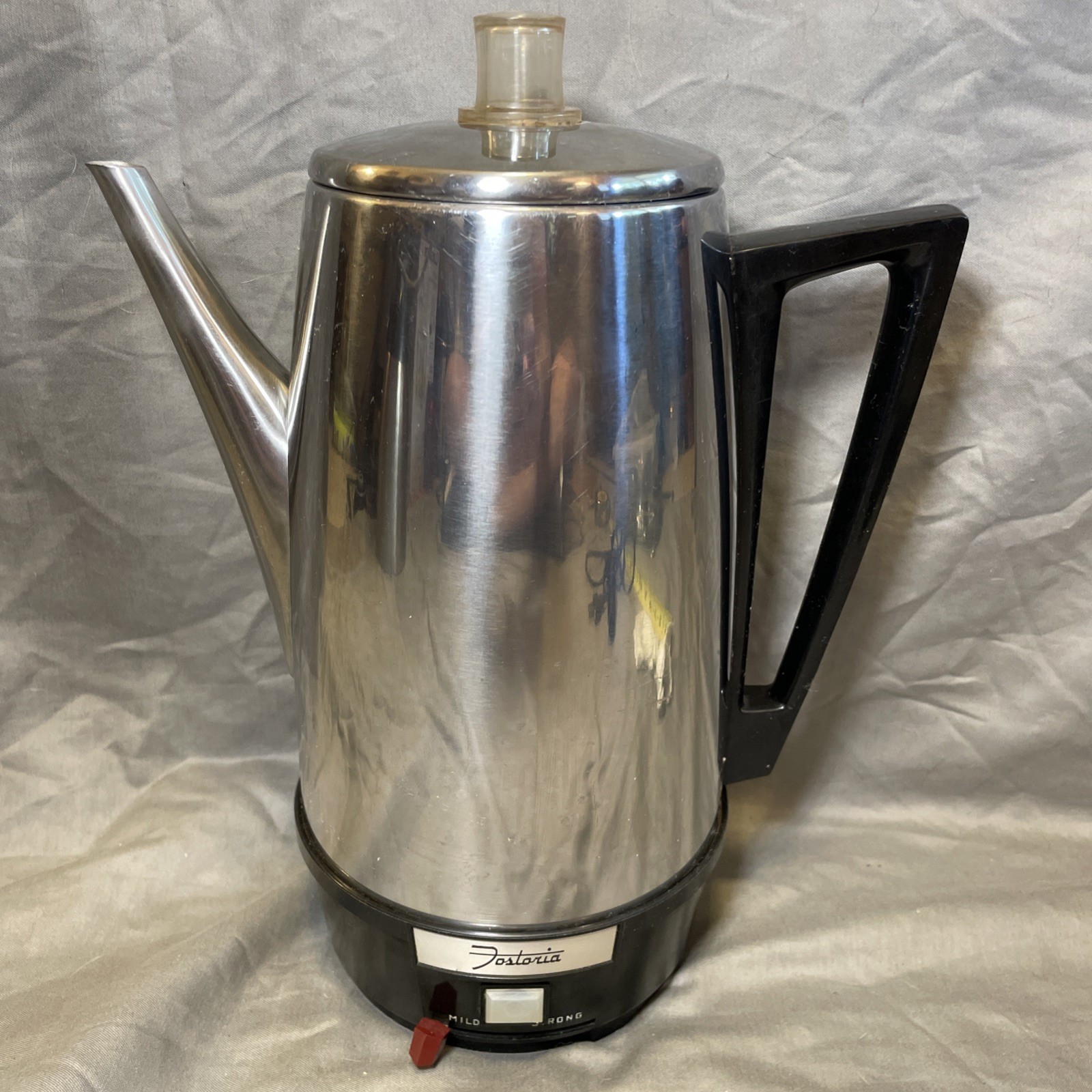VTG MCM Fostoria McGraw Edison Stainless Electric Percolator 43119 Coffee Tested VTG MCM Fostoria McGraw Edison Stainless Electric Percolator 43119 Coffee Tested