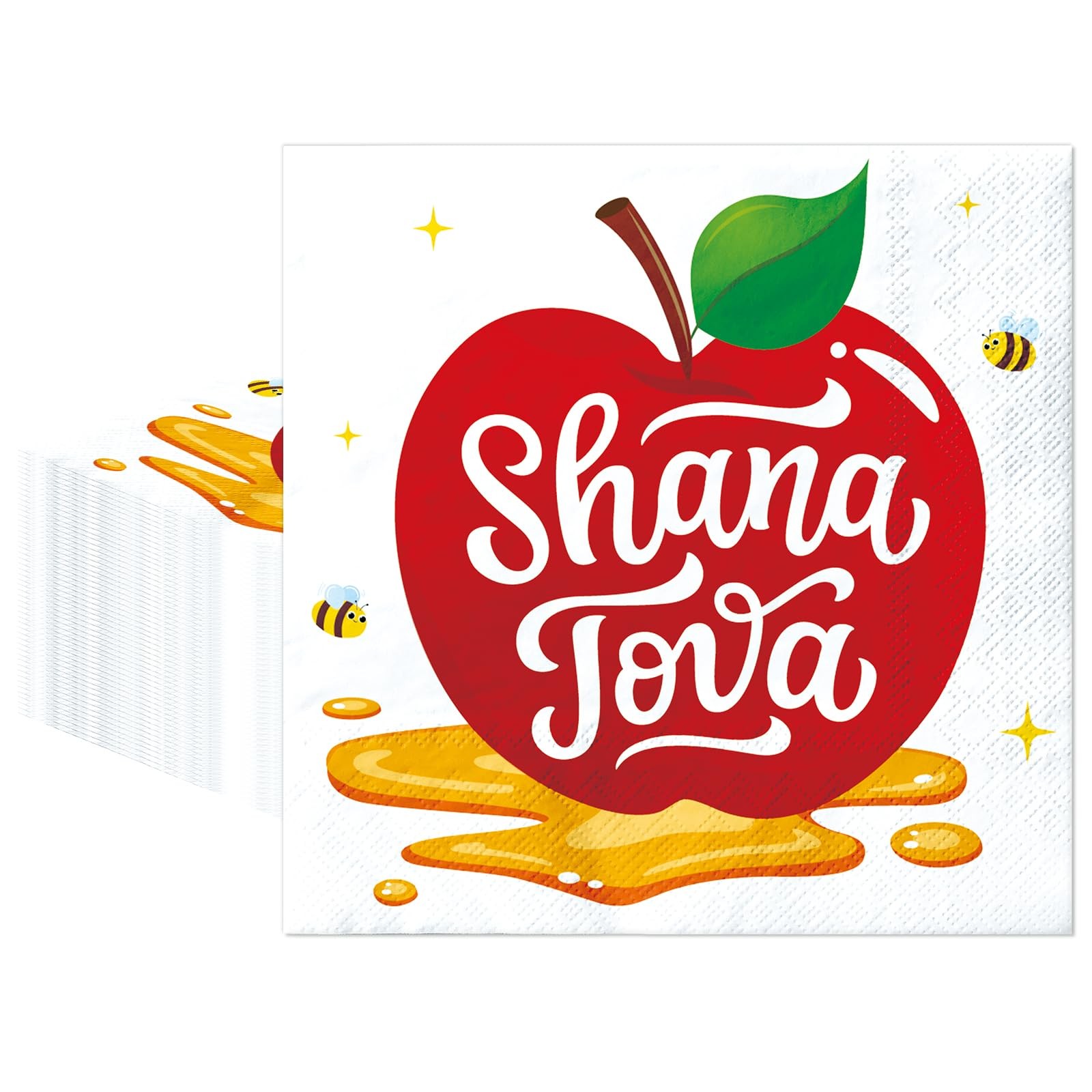 Hokinaa Rosh Hashanah Decorations Napkins - 100 Pcs Paper 6.5 x inches Hokinaa Rosh Hashanah Decorations Napkins - 100 Pcs Paper 6.5 x inches