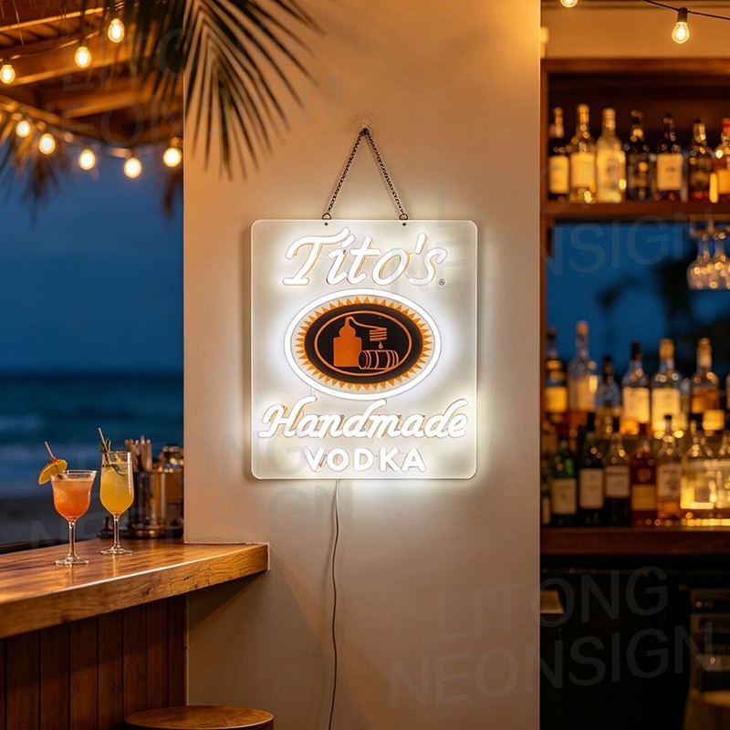 US STOCK Tito\'s Handmade Vodka Dimmable LED Neon Sign 16\