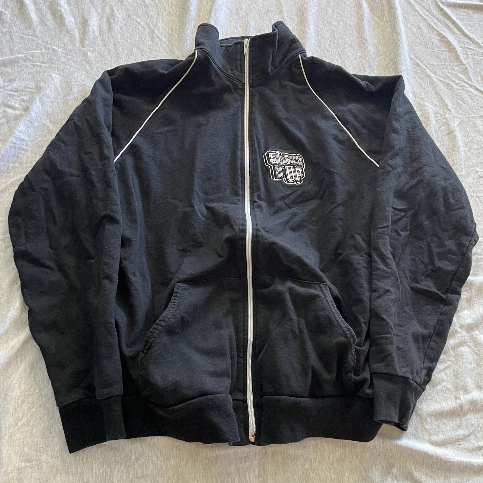 Rare Disney Shake It Up Black W/ White Sporty Zip AA USA Size XL Zendaya Bella Rare Disney Shake It Up Black W/ White Sporty Zip AA USA Size XL Zendaya Bella
