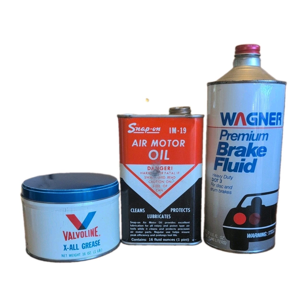 Lot of 3 Vintage Auto Petroliana Decor Snap-on, Valvoline, Wagner 