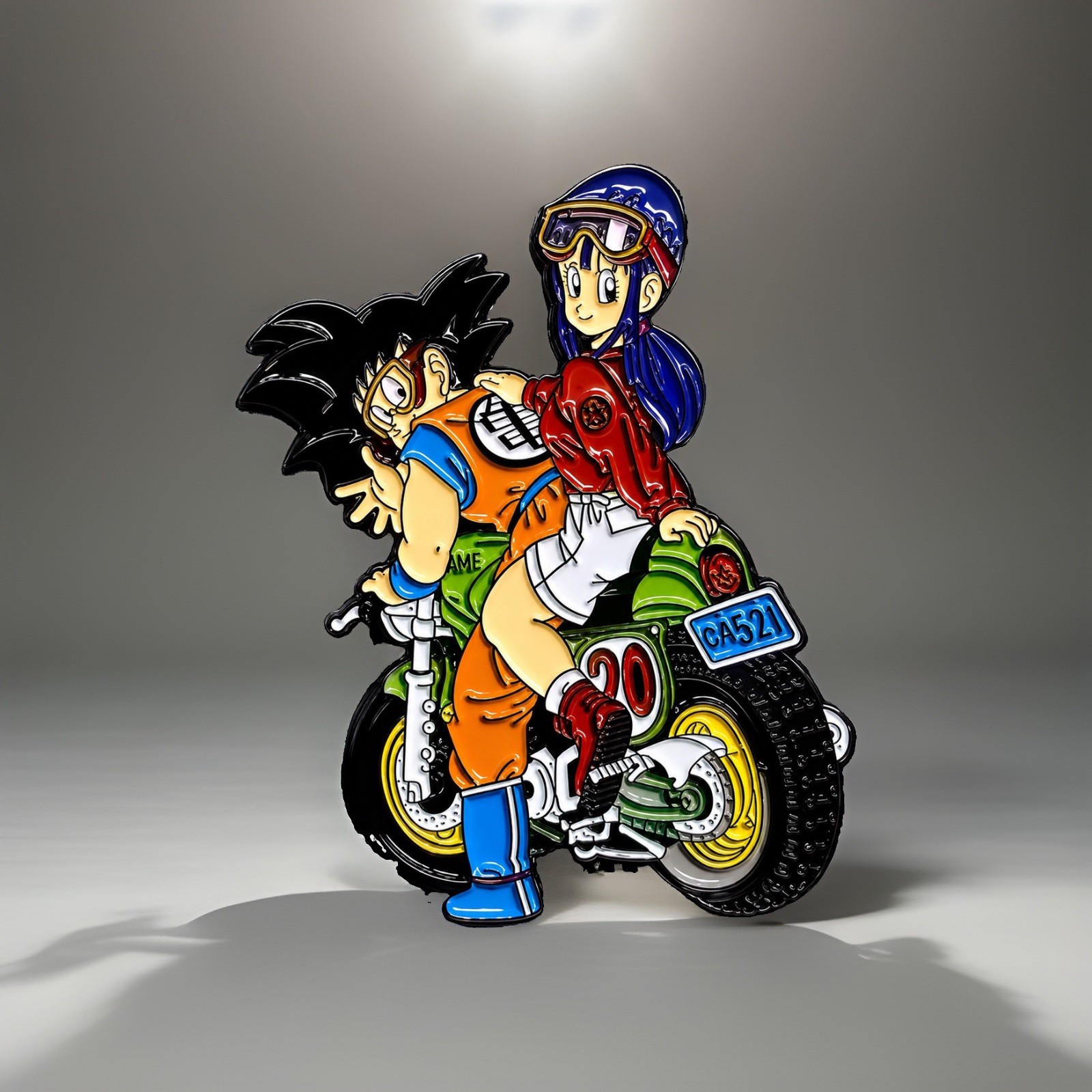 Dragon Ball Goku & Chi-Chi Motorcycle Anime Enamel Lapel Pin Brooch Badge Gift