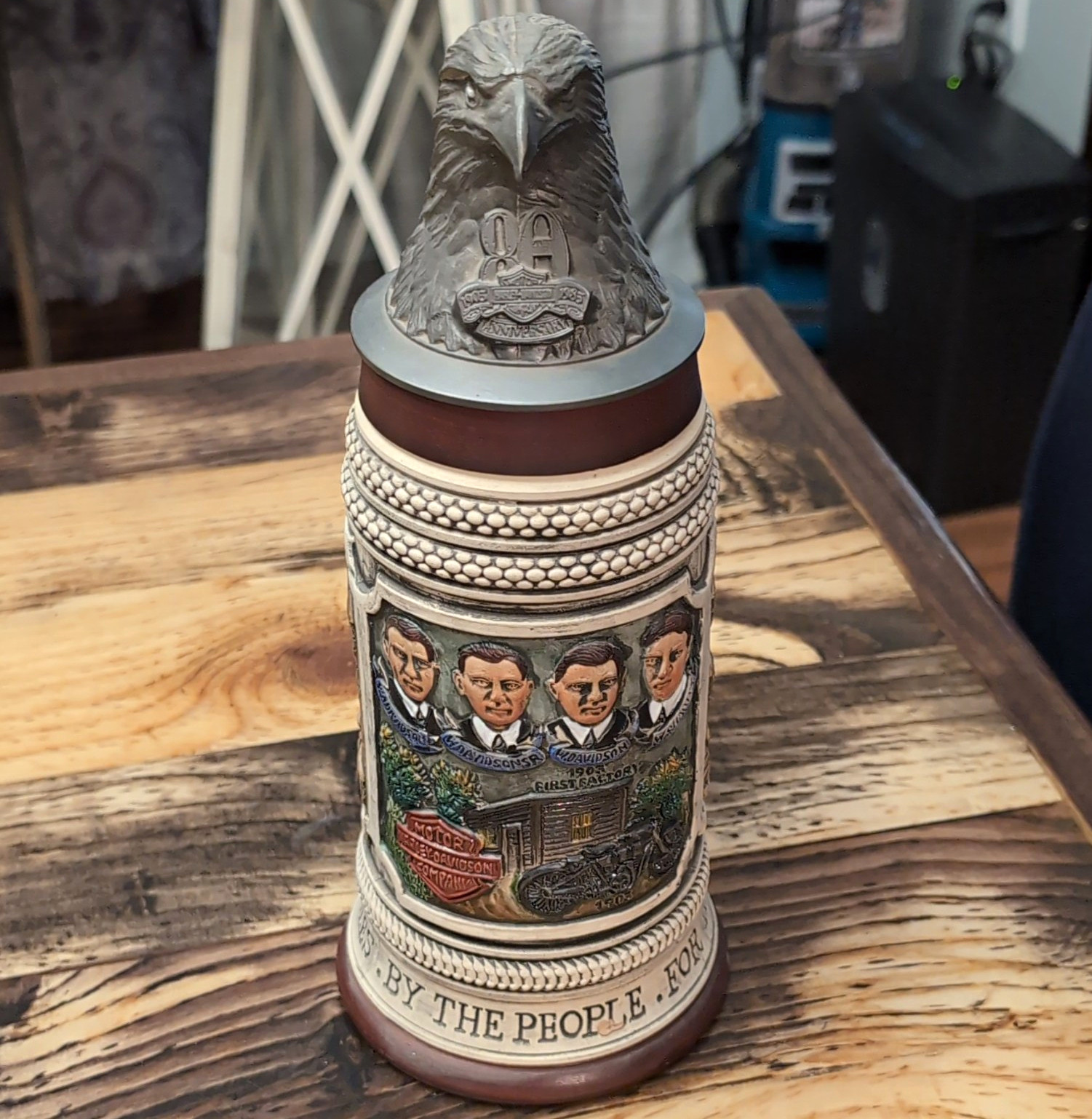 Harley-Davidson Collectors Guild 1983 Limited Edition Stein Eagle Lid