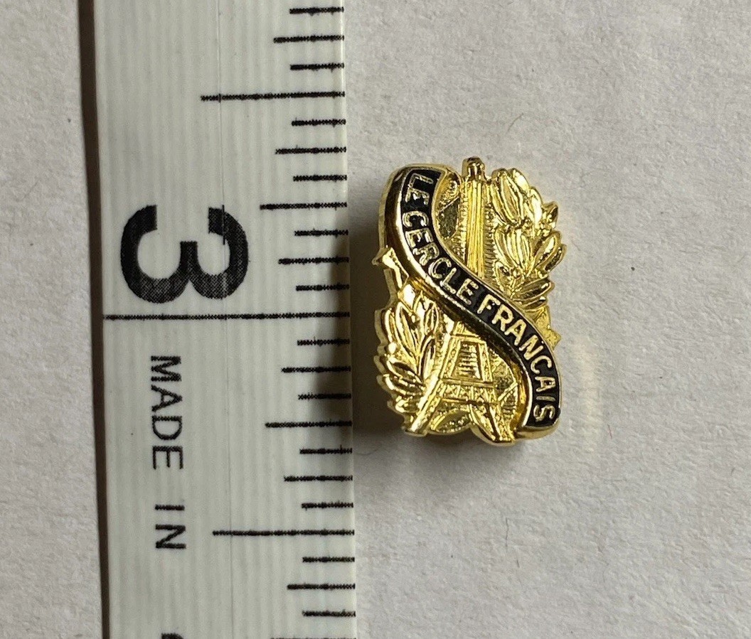 Vintage Le Cercle Francais Pin Tie Tac French Eiffel Tower Pinback Metal Vintage Le Cercle Francais Pin Tie Tac French Eiffel Tower Pinback Metal