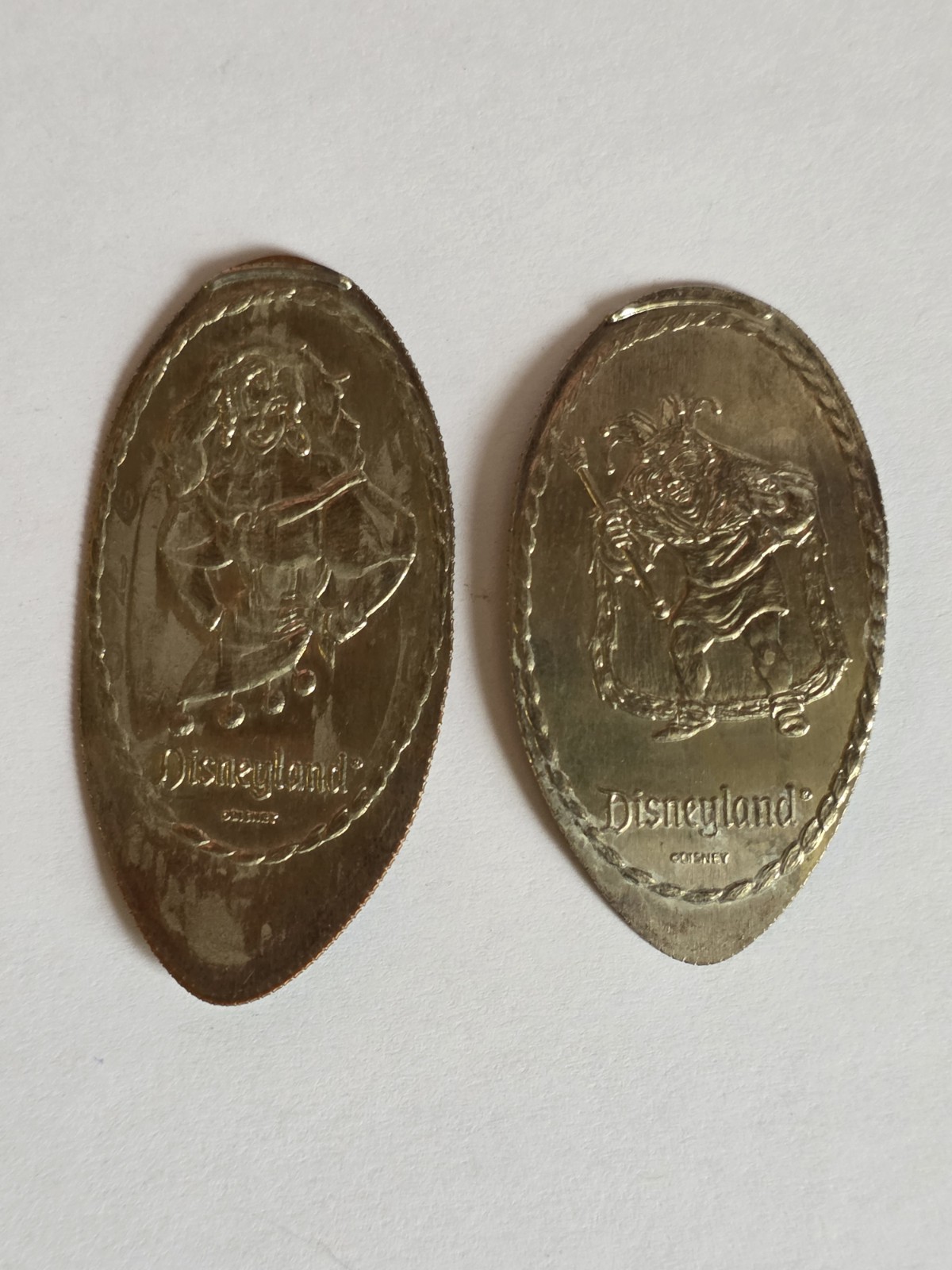 Vintage 1997 Disneyland Retired Pressed Coin Lot - Esmeralda Quarter & Quasimodo