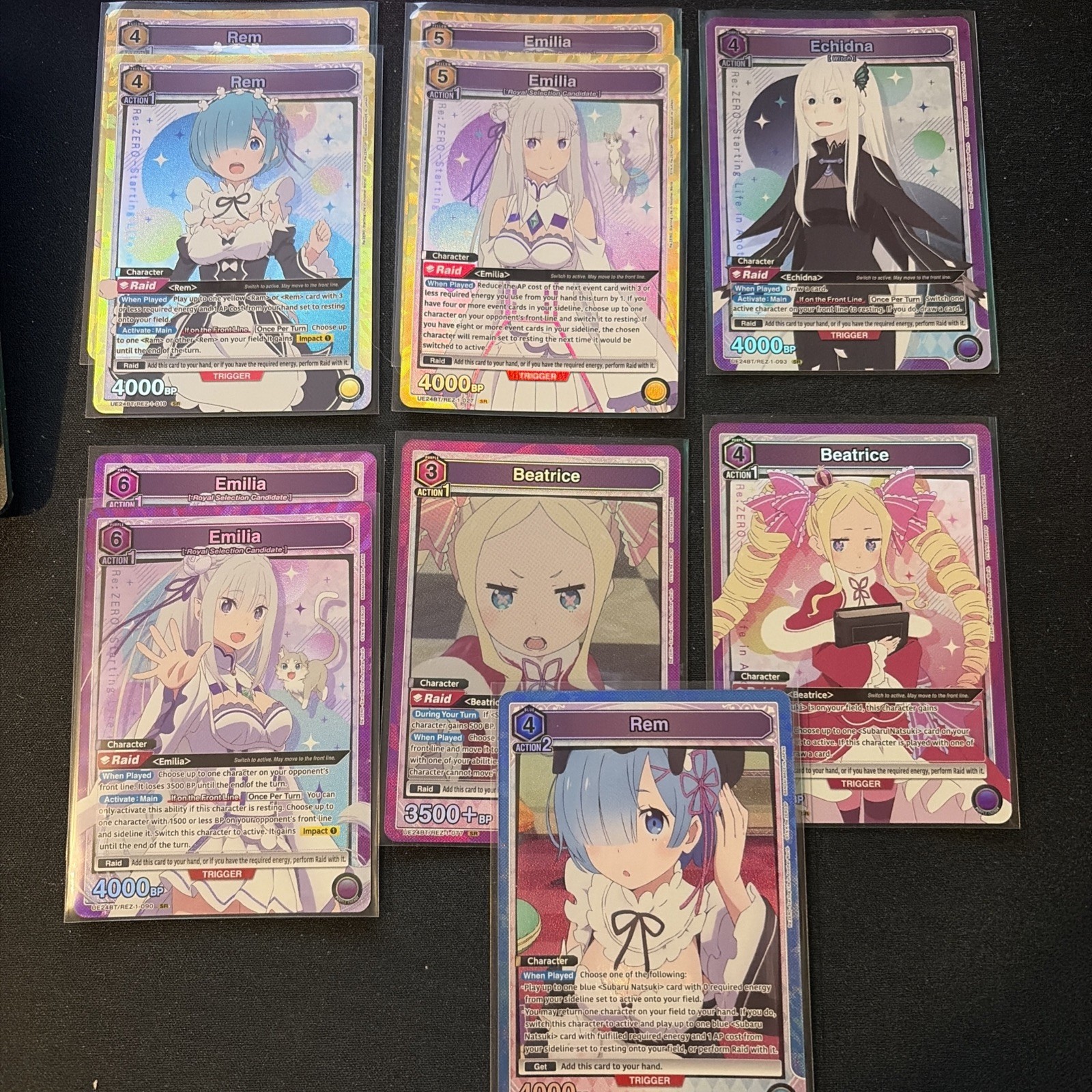 Union Arena Re Zero Rem SR Lot 10 Cards Super Rare NM