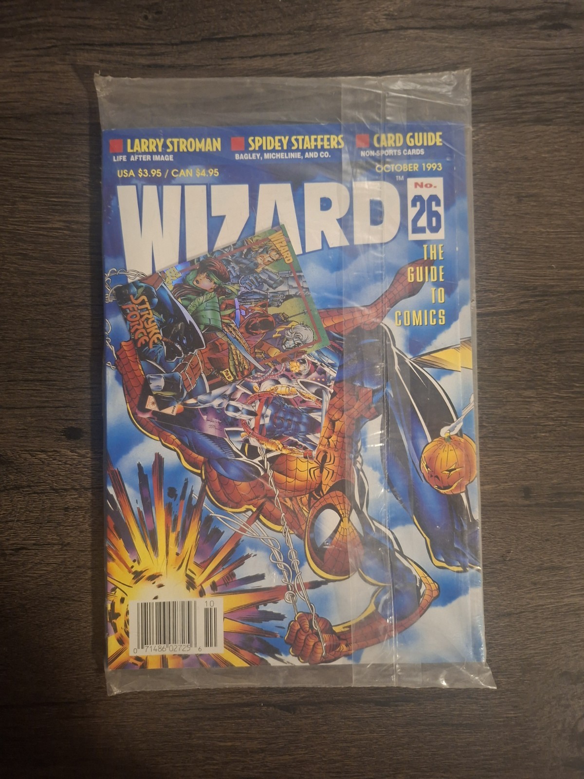 Wizard Magazine #26 Factory Sealed October 1993. Rare Bonus Cards