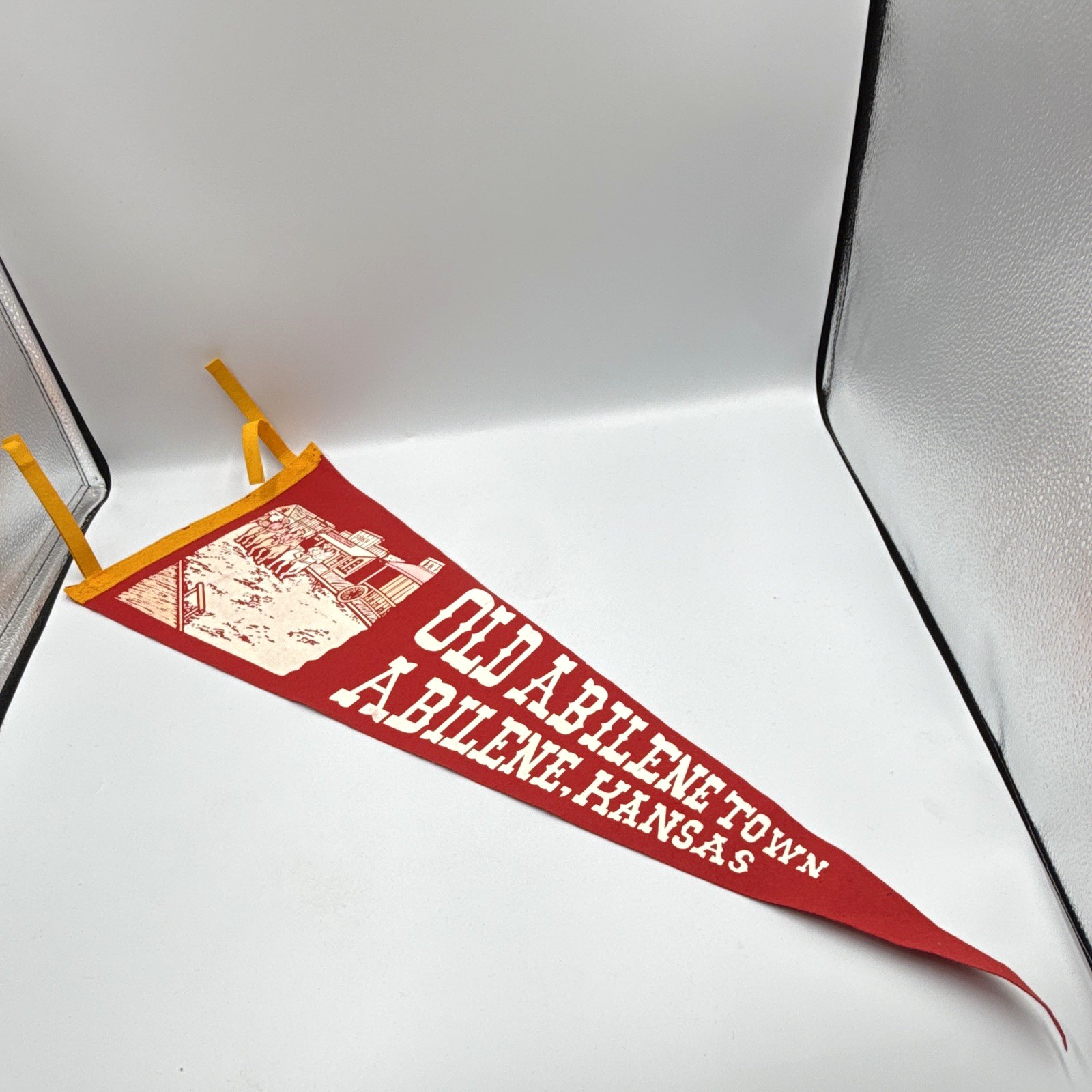 Vintage Old Abilene Town, Kansas Souvenir Felt Pennant Vintage Old Abilene Town, Kansas Souvenir Felt Pennant