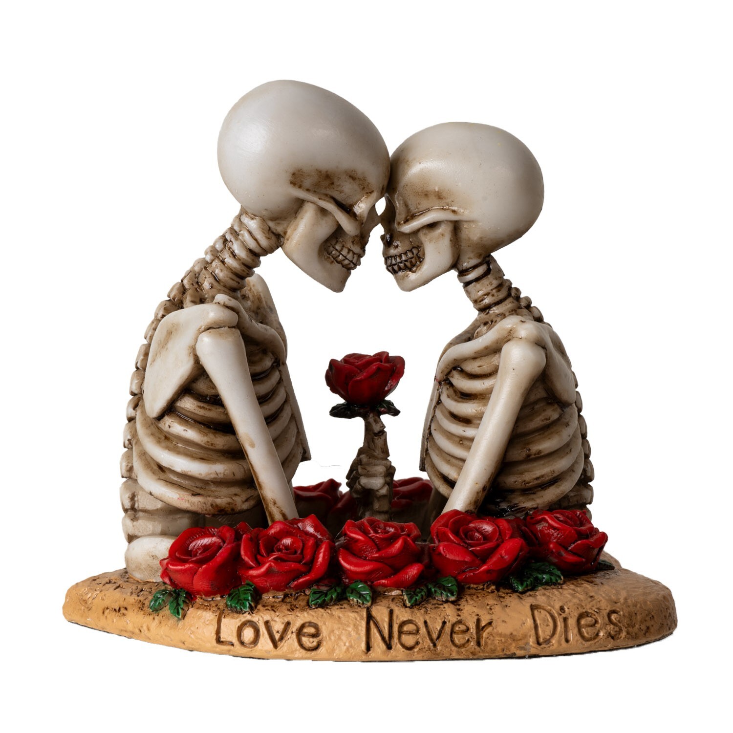 Love Never Dies Skull Figurine Statue Skeleton Halloween