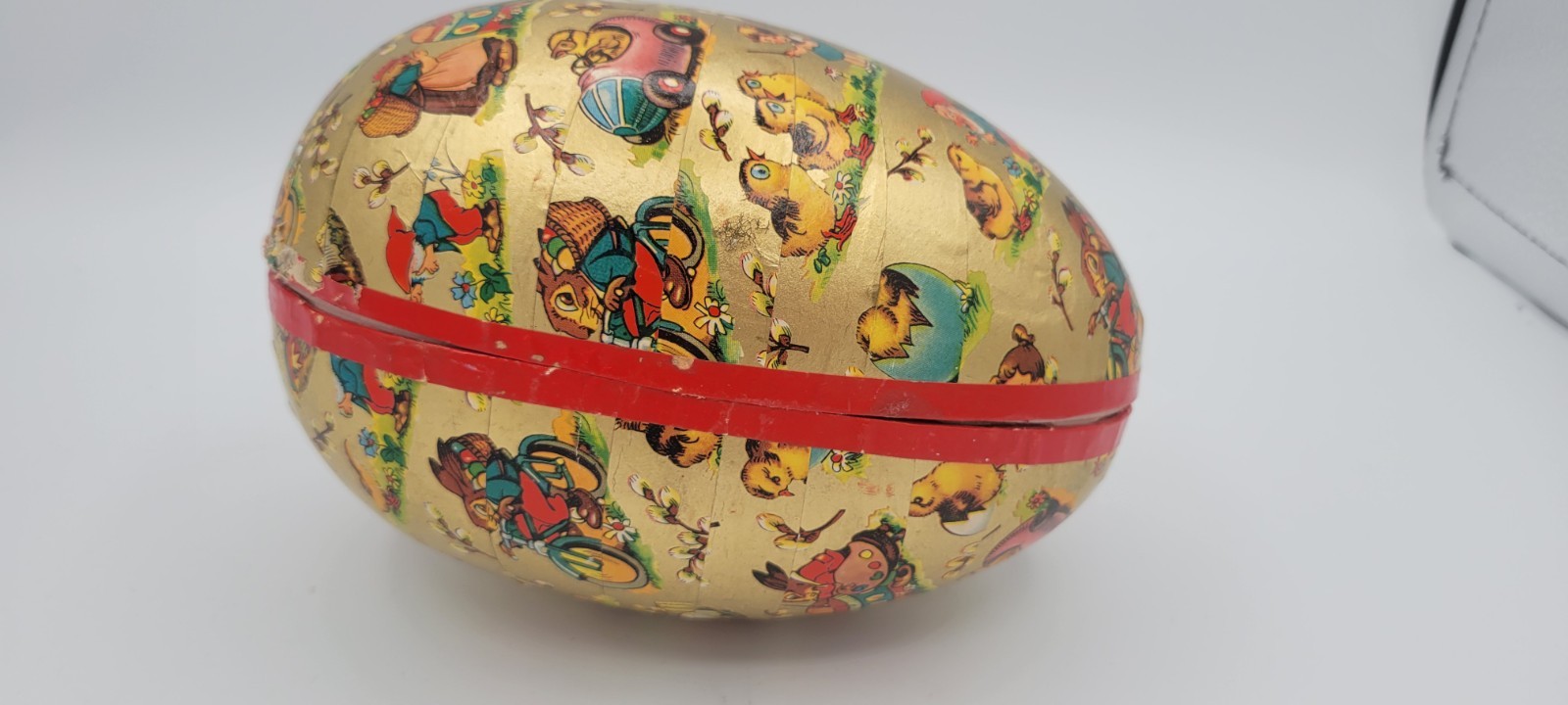 Vintage West Germany Paper Mache Nesting Easter Eggs RARE Motiff Set Of 6 49-90 Vintage West Germany Paper Mache Nesting Easter Eggs RARE Motiff Set Of 6 49-90